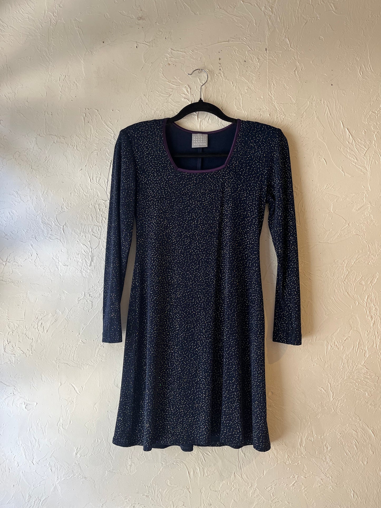 90s 'Rabbit' Slinky Sparkle Dress / Small