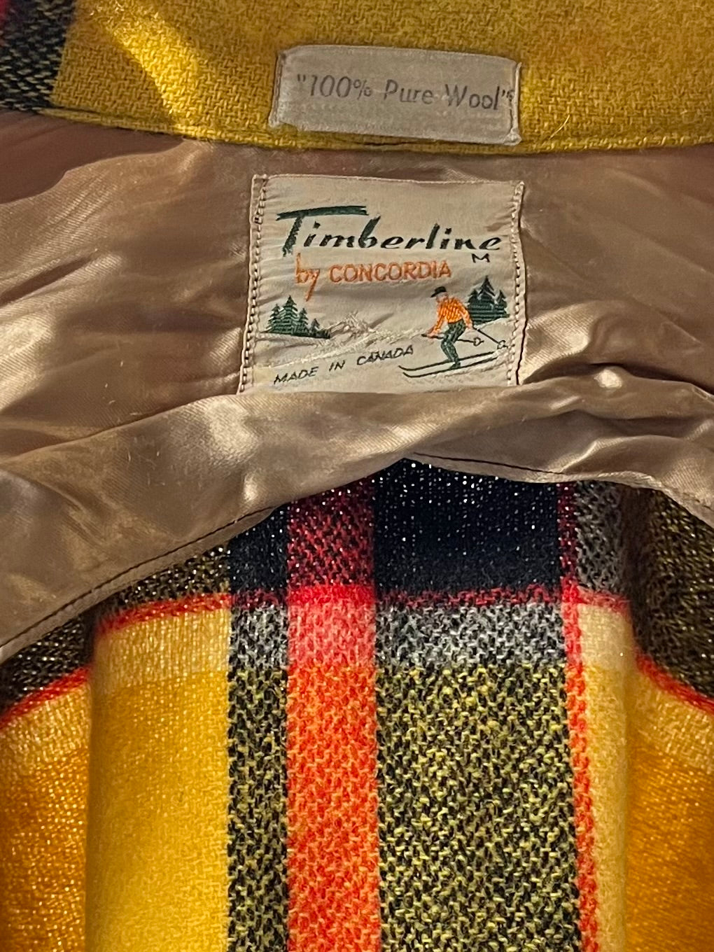 70s ‘Timberline’ Yellow Wool Shirt / Medium