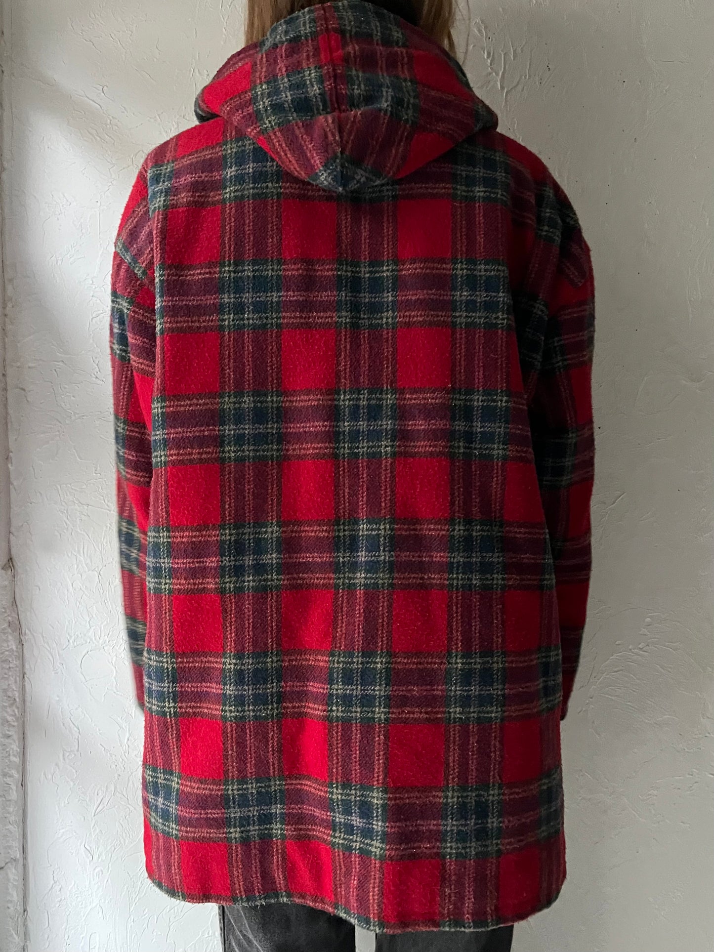 90s 'Le Chateau' Plaid Jacket / Medium