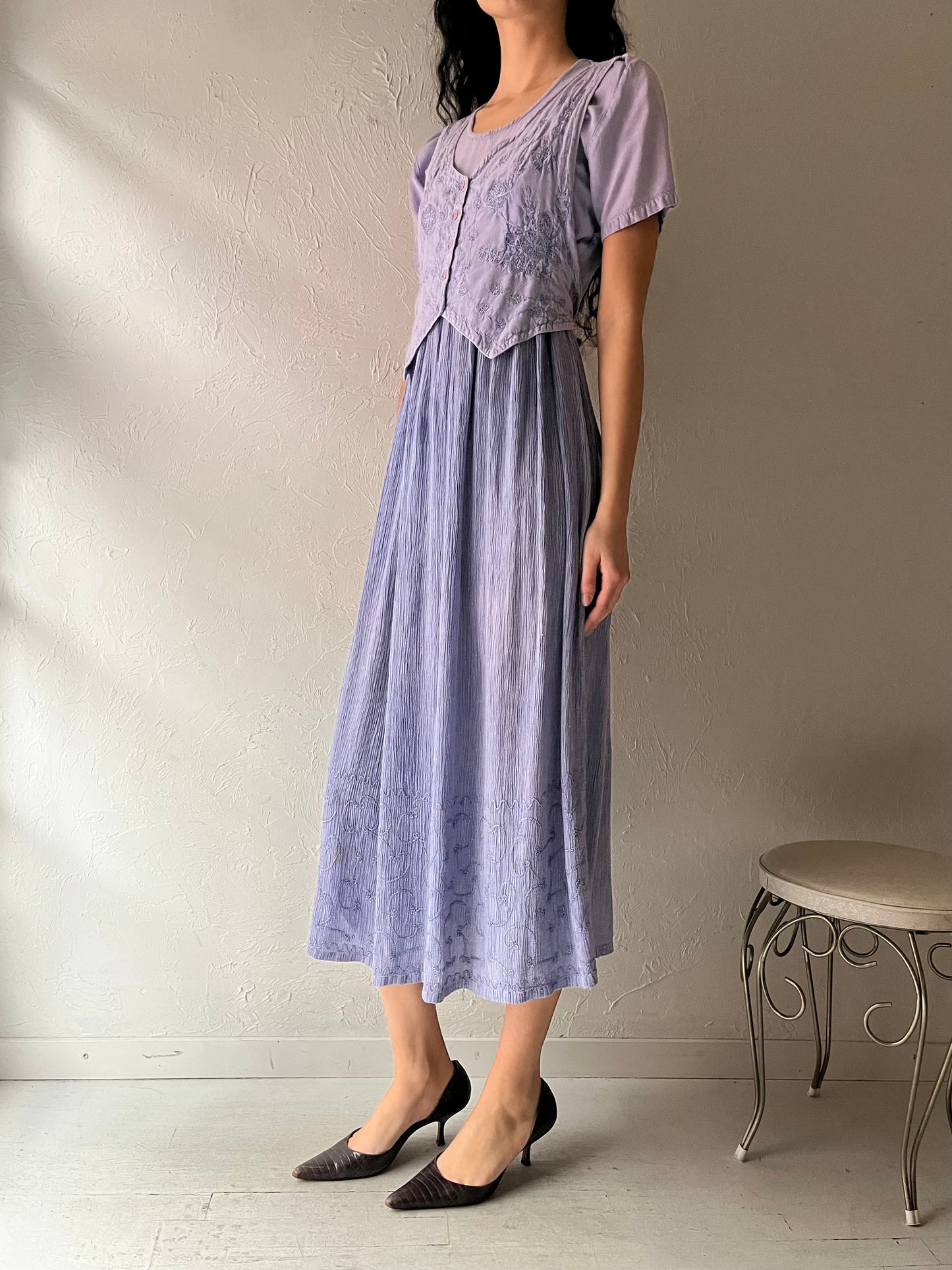 90s 'East West' Vest Dress / Small