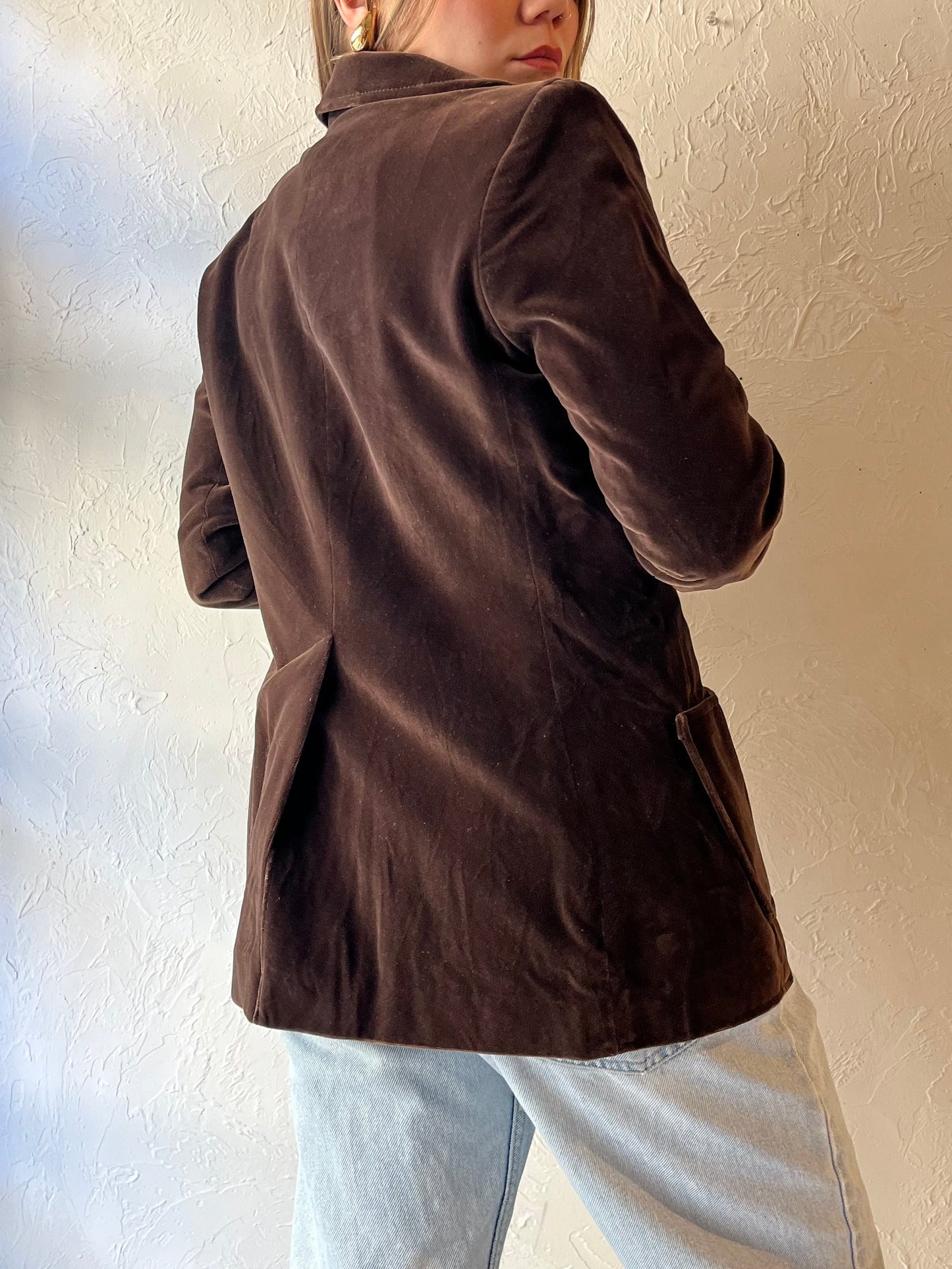 80s ‘Koret of California’ Brown Velvet Blazer Jacket / Small