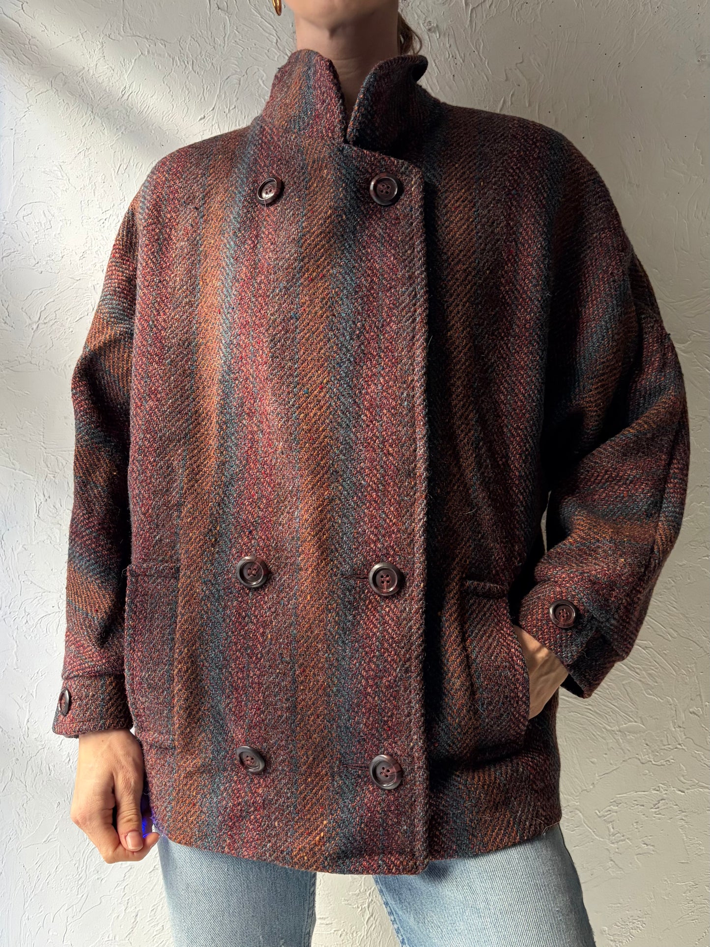 80s 'Mackintosh' Tweed Wool Jacket / Union Made / Small / Medium