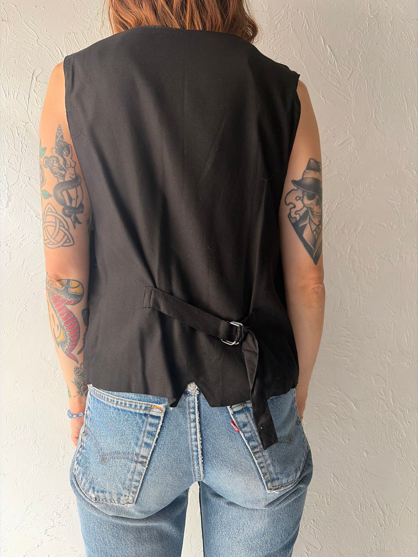 90s Retro Cottagecore Western Knit Vest / Large
