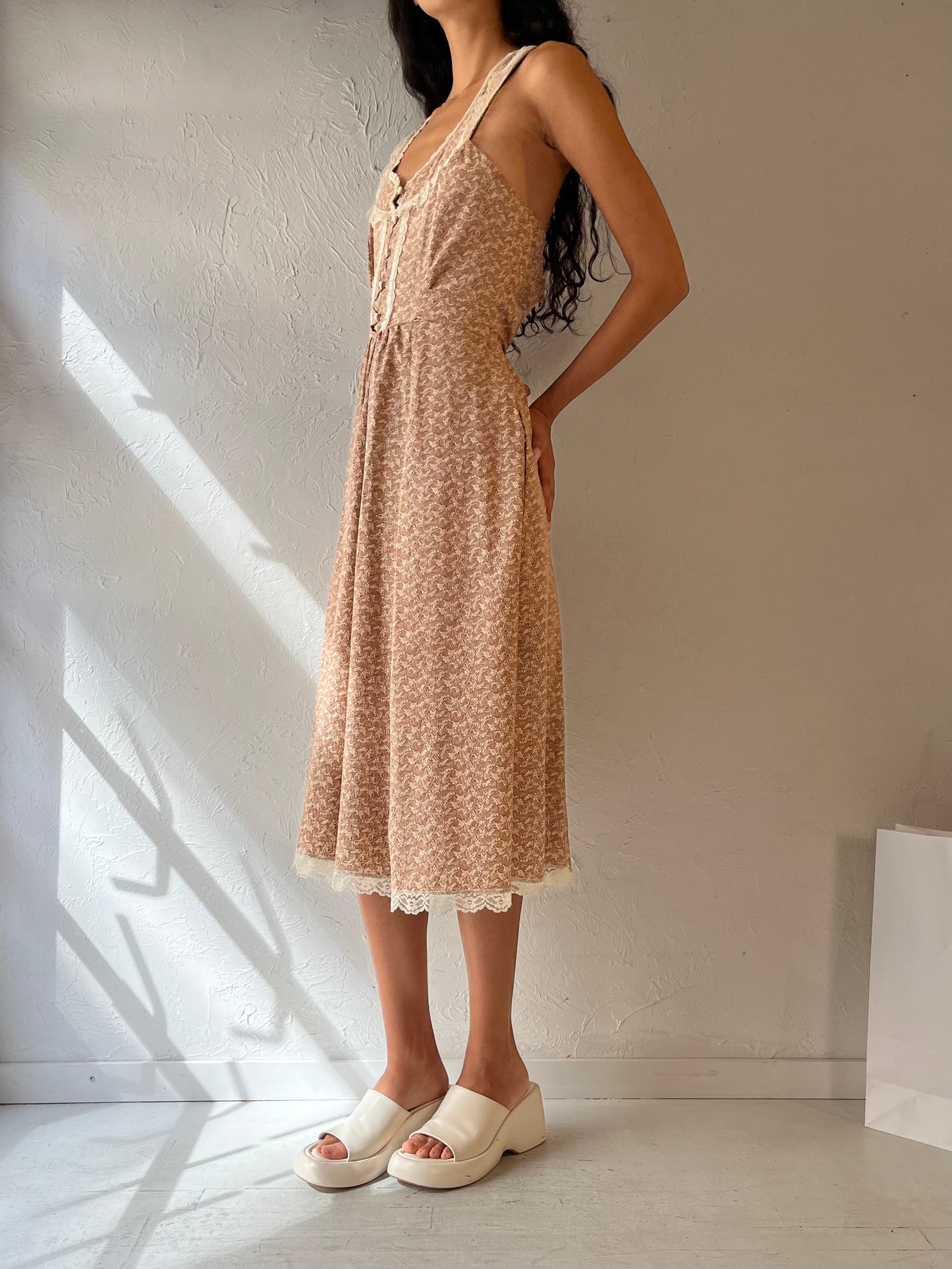 70s 'Gunne Sax' Peasant Dress / Small