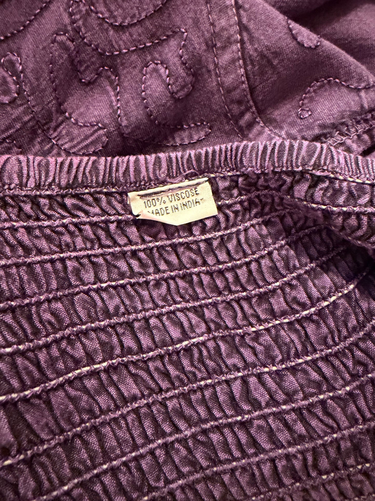 Vintage Purple Fairy Core Hippie Midi Dress / Medium