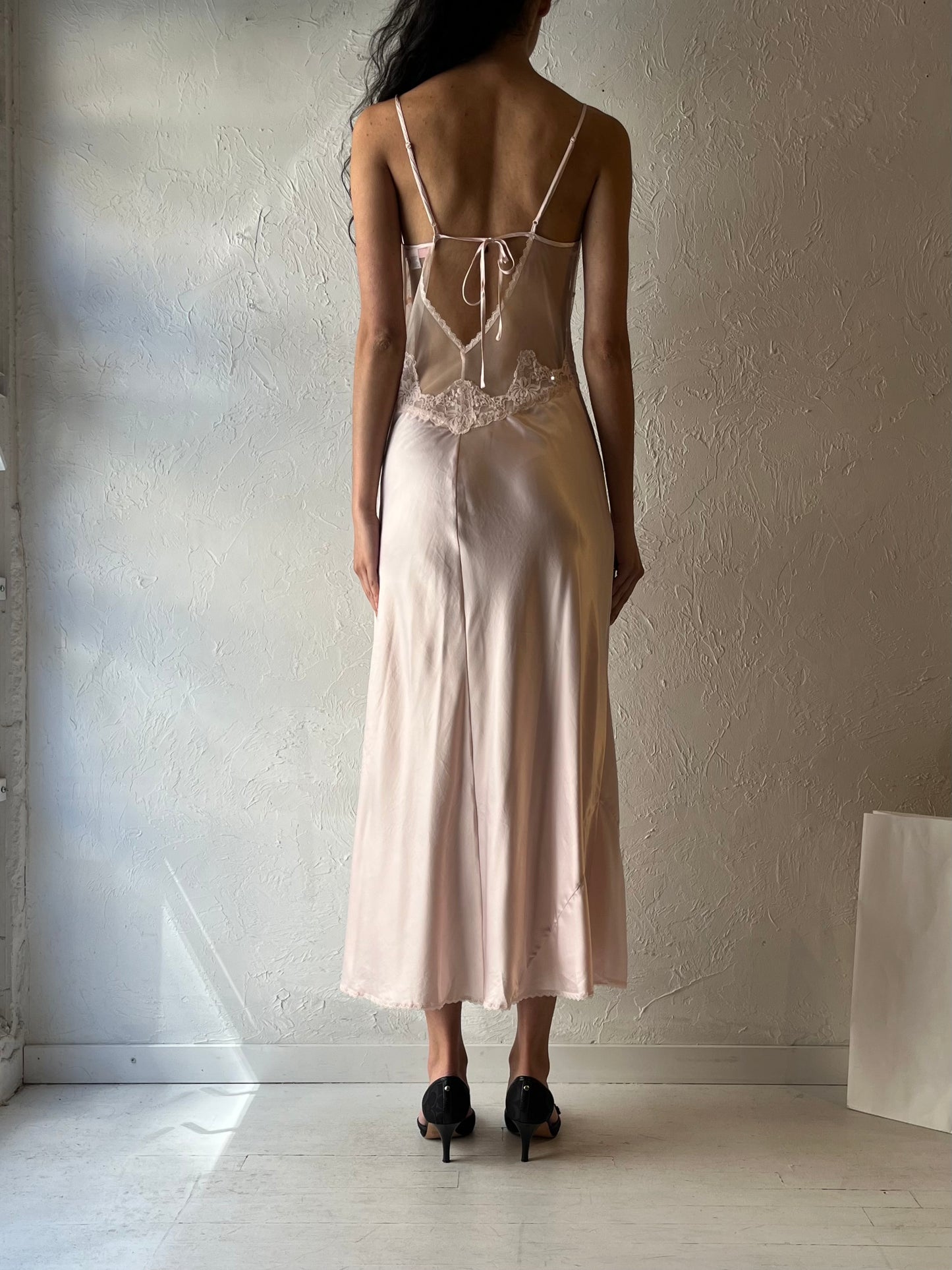 Y2K ‘Victoria's Secret’ Pink Slip Lingerie Dress / Medium