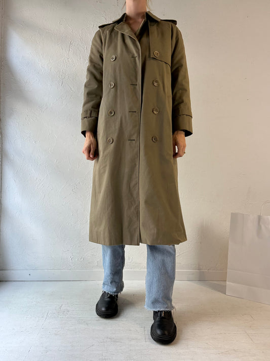 Vintage 'Aquascutum' Beige Trench Coat / Small