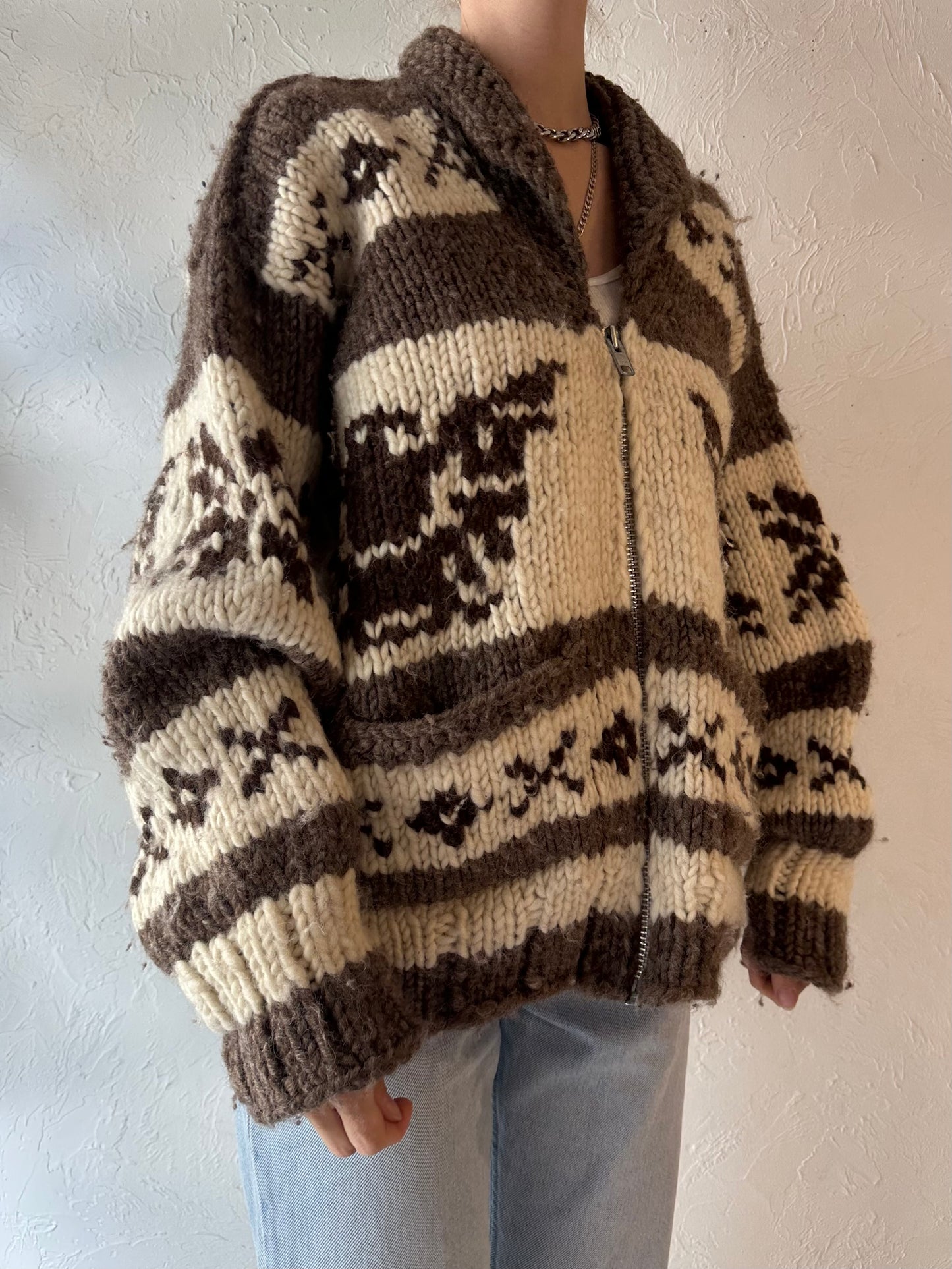 Vintage 'Hills' Wool Knit Eagle Sweater / Large