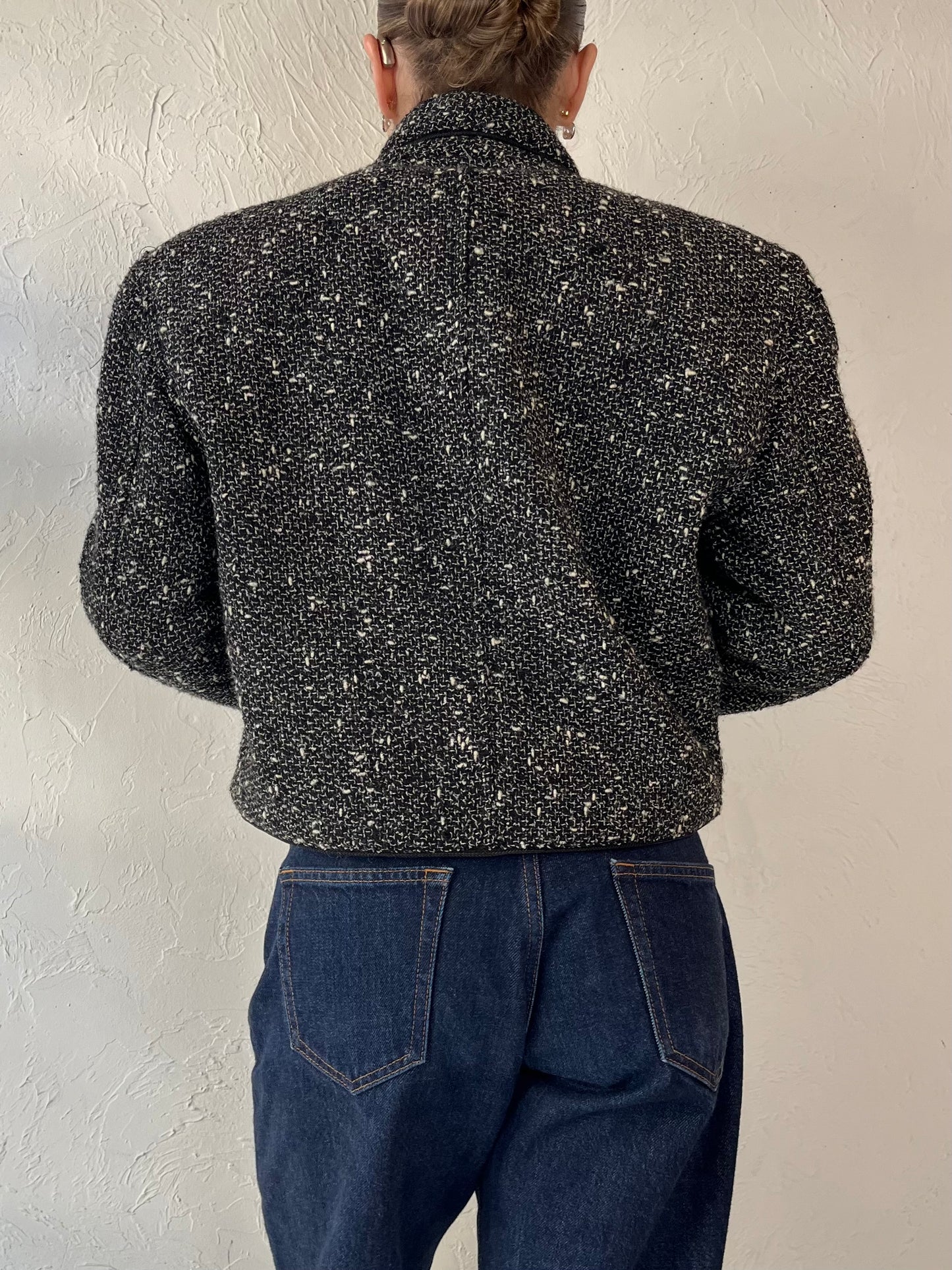 90s ‘Armand Ventilo’ Cropped Knit Jacket / Medium