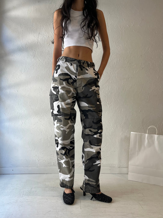 Y2k Authentic Army Gray Camouflage Pants / Small