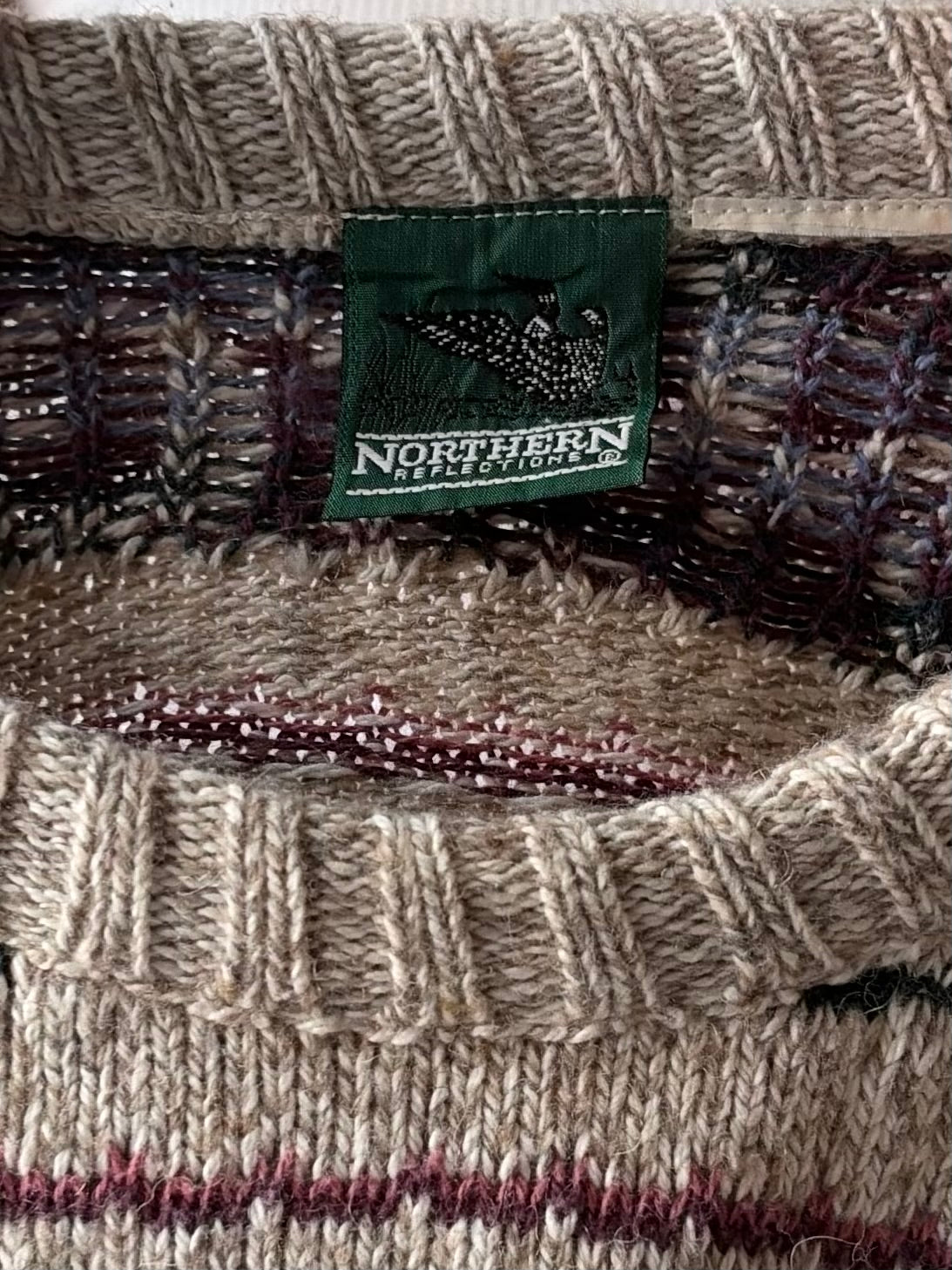 90s 'Northern Reflections' Oversized Sweater / Large