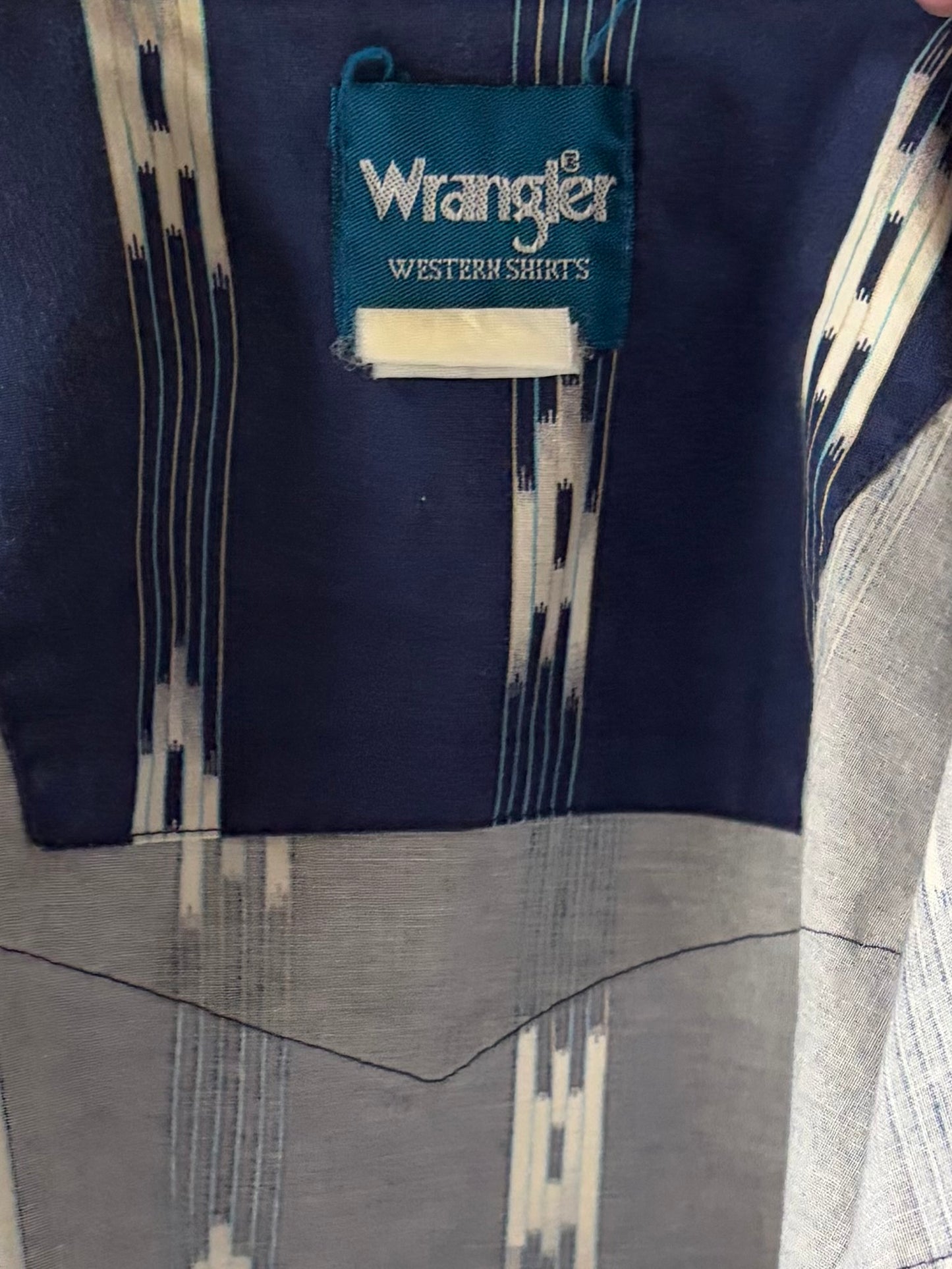 90s 'Wrangler' Western Short Sleeve Snap Up Shirt / Large