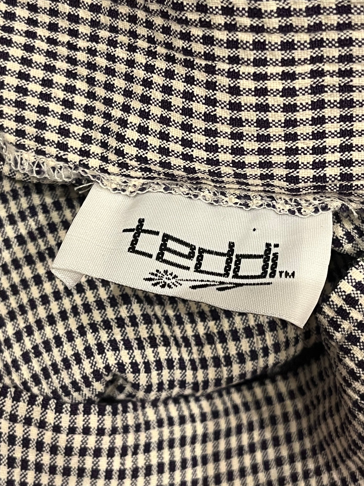 90s 'Teddi' Embroidered Denim Dress / Large