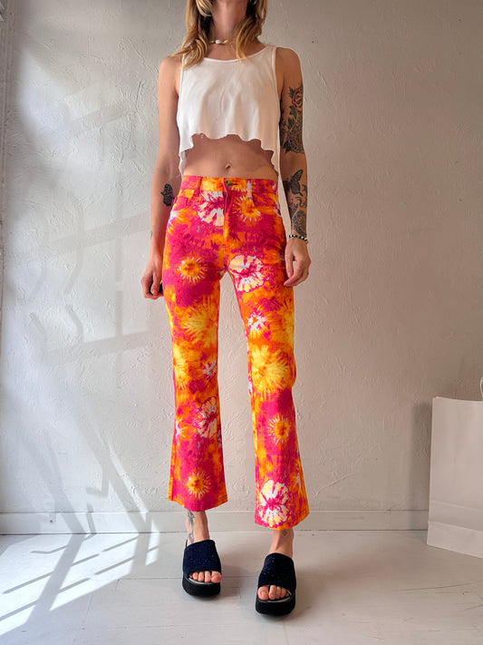 90s 'Route 66' Tie Dye Pants / Small