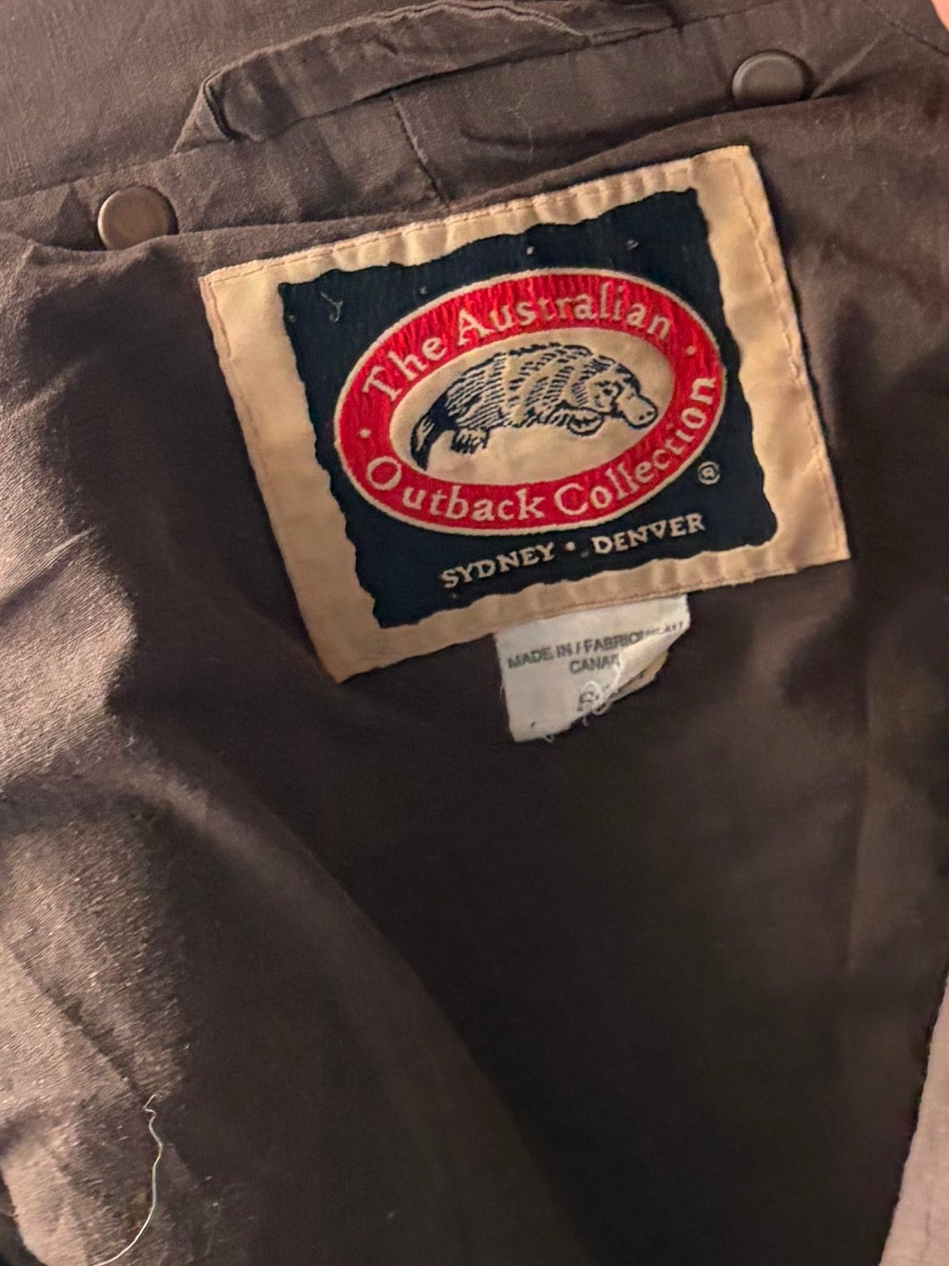 Vintage 'Australian Outback' Waxed Cotton Jacket / Small