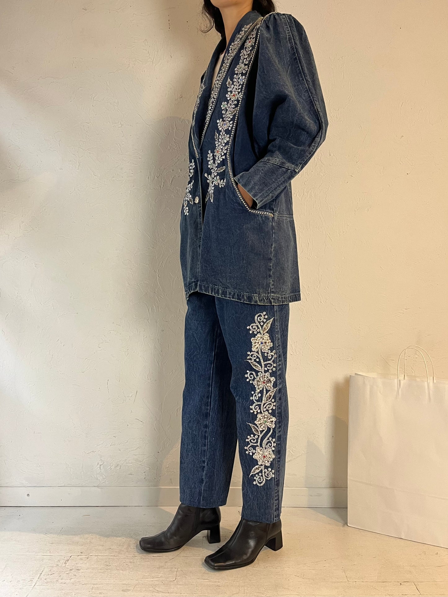 80s ‘Jazzino’ Denim Suit / Medium - Large