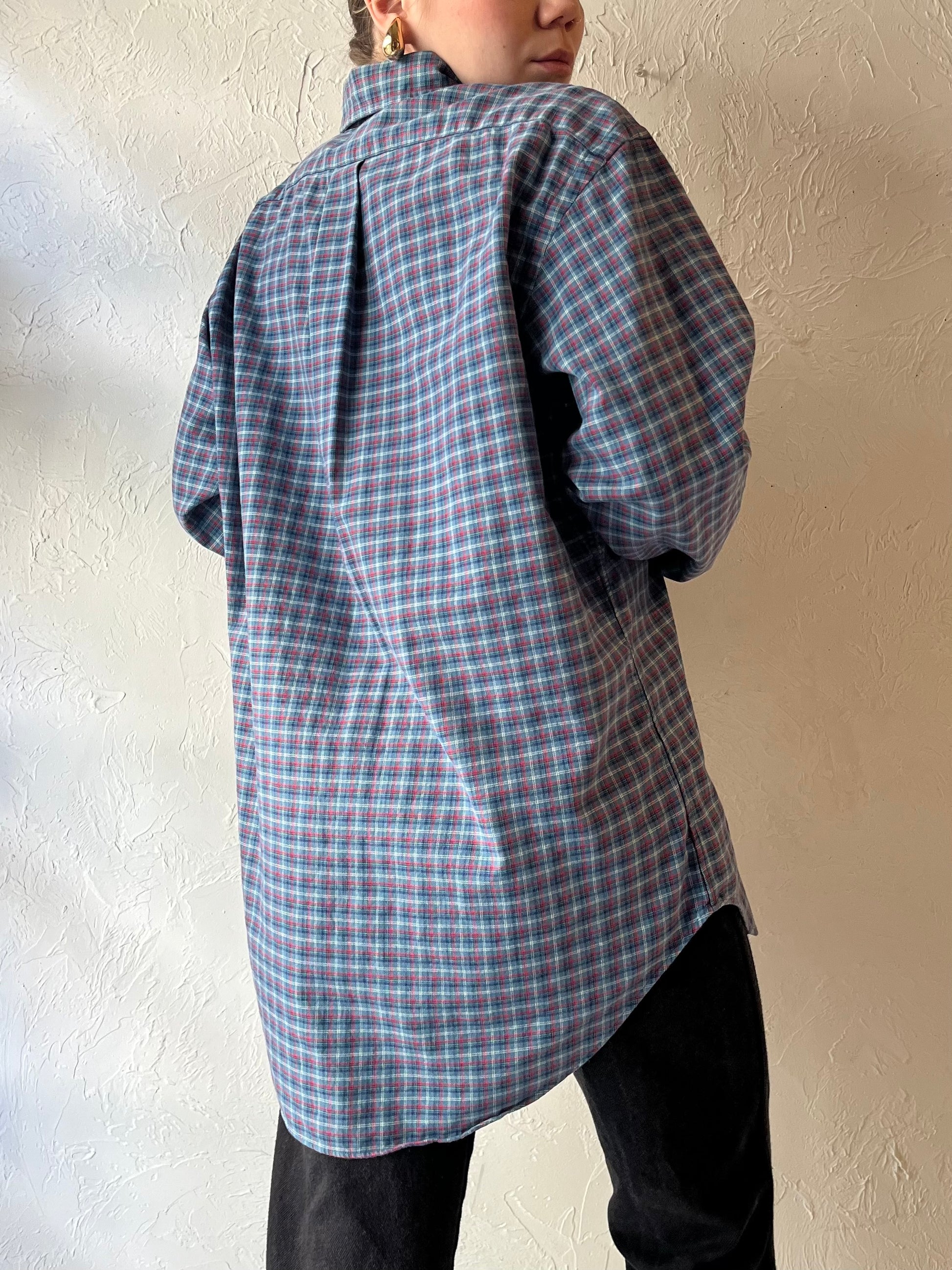 Y2K ‘Ralph Lauren’ Blue Plaid Shirt / Medium