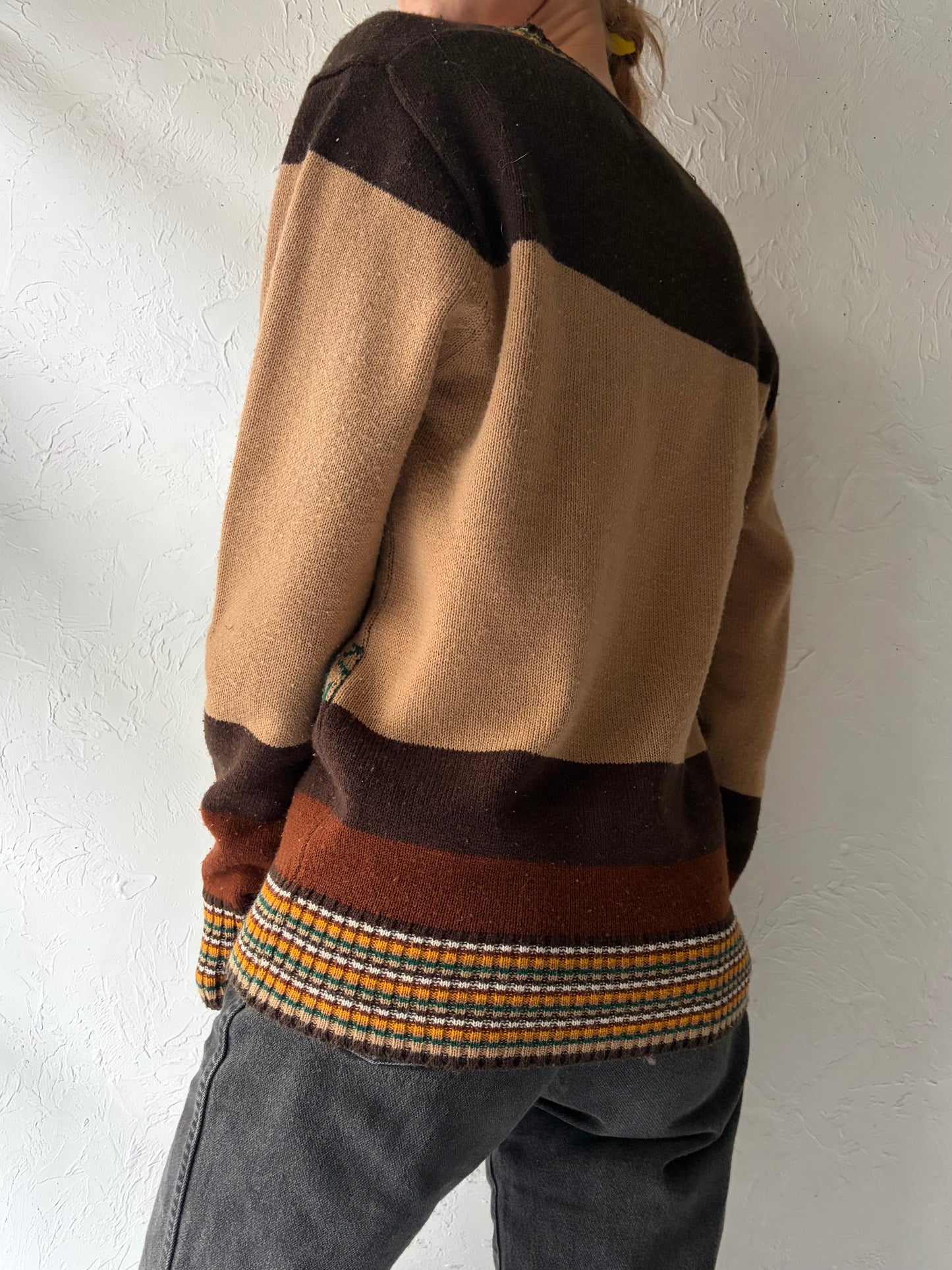 70s 'Collageman' Duck Sweater / Medium