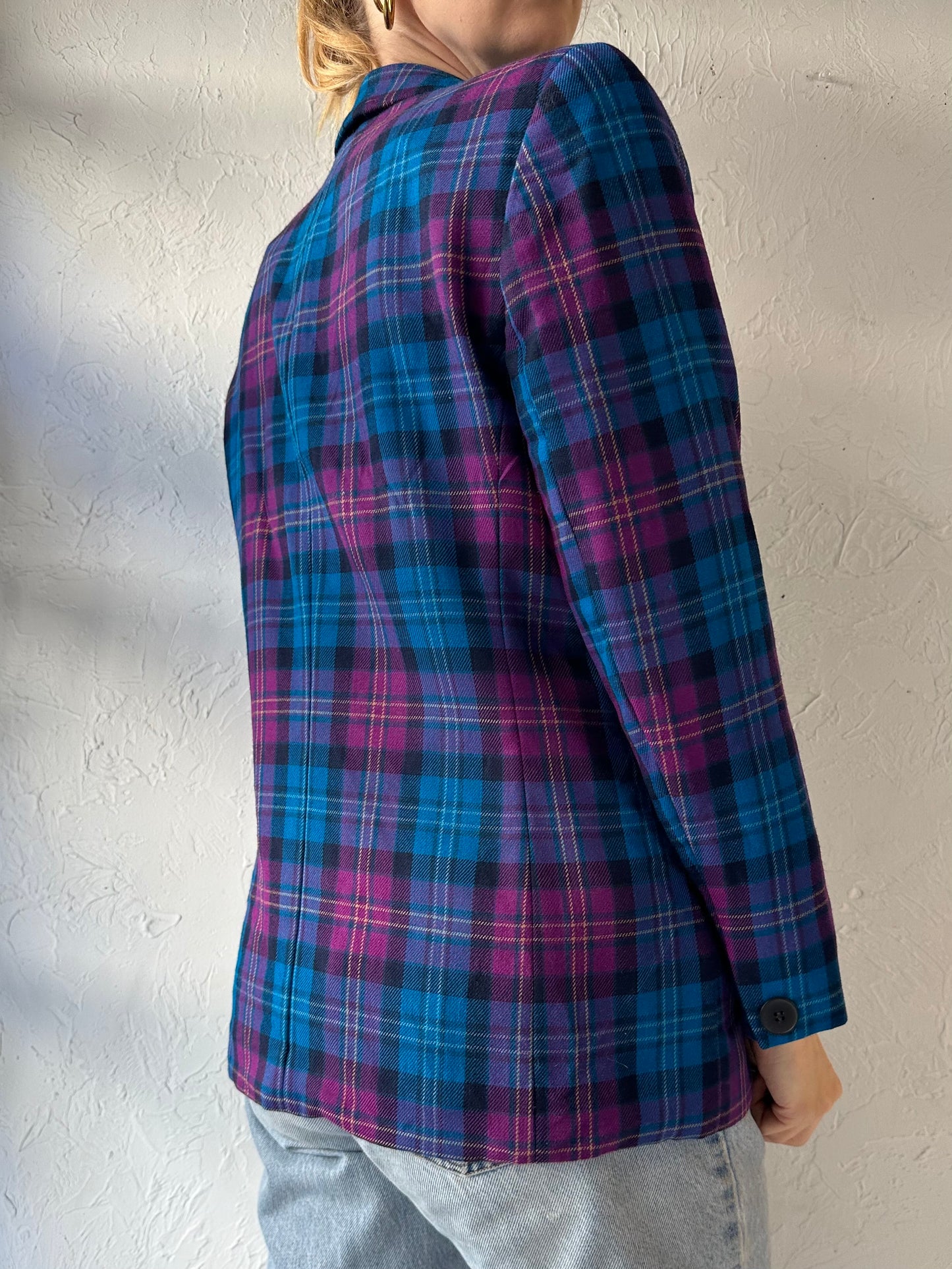 Vintage 'Pendleton' Plaid Wool Blazer Jacket / Medium