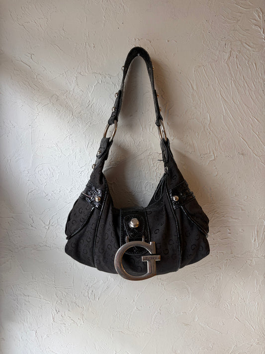 Y2K ‘Guess’ Black Monogram Purse