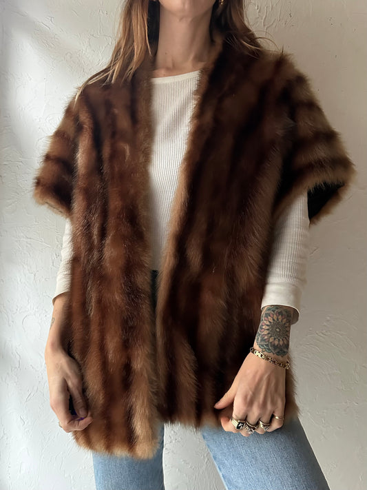 Vintage Brown Fur Stole
