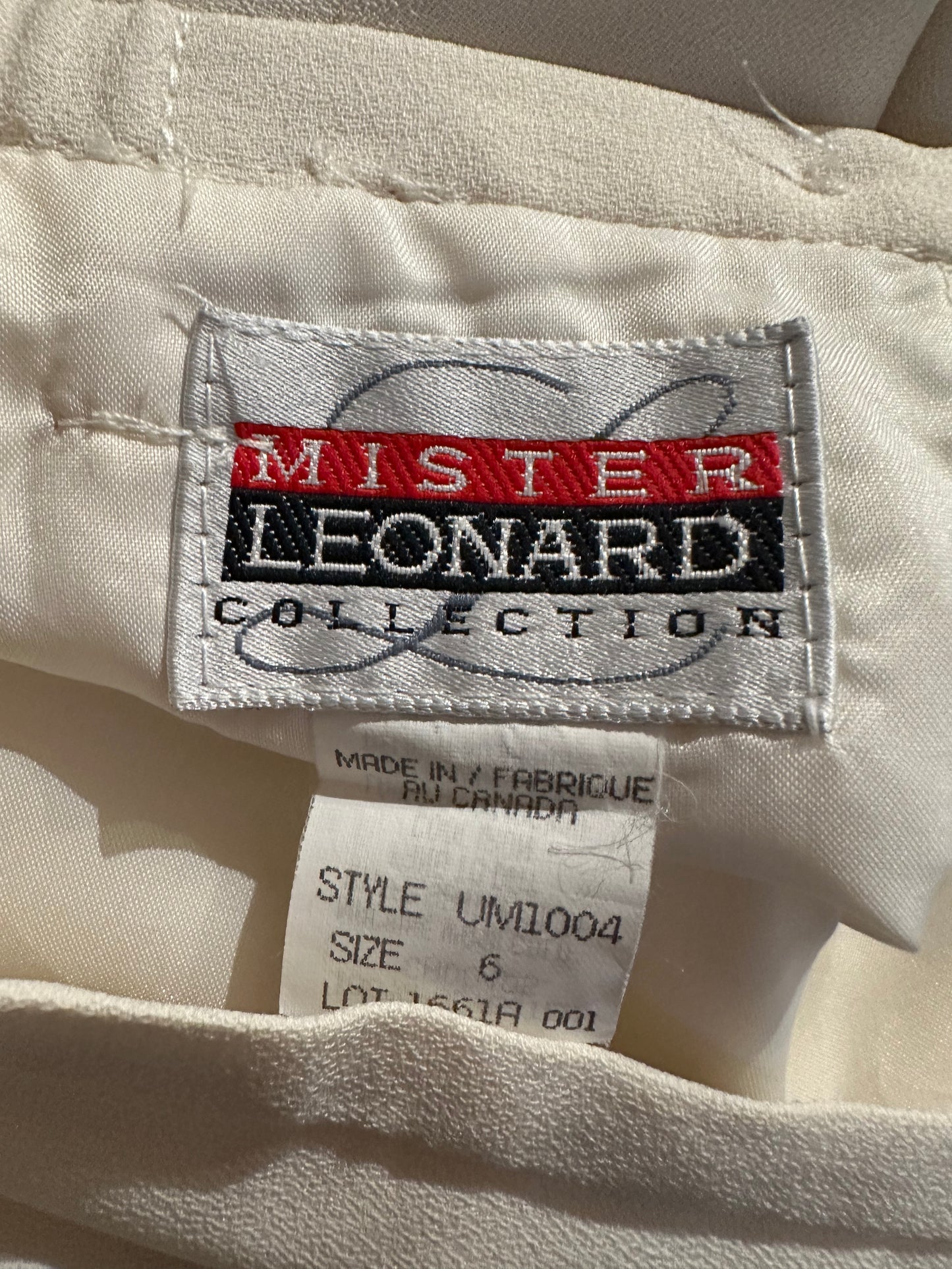 80s 90s 'Mister Leonard' Creamy White Skirt / Small - Medium