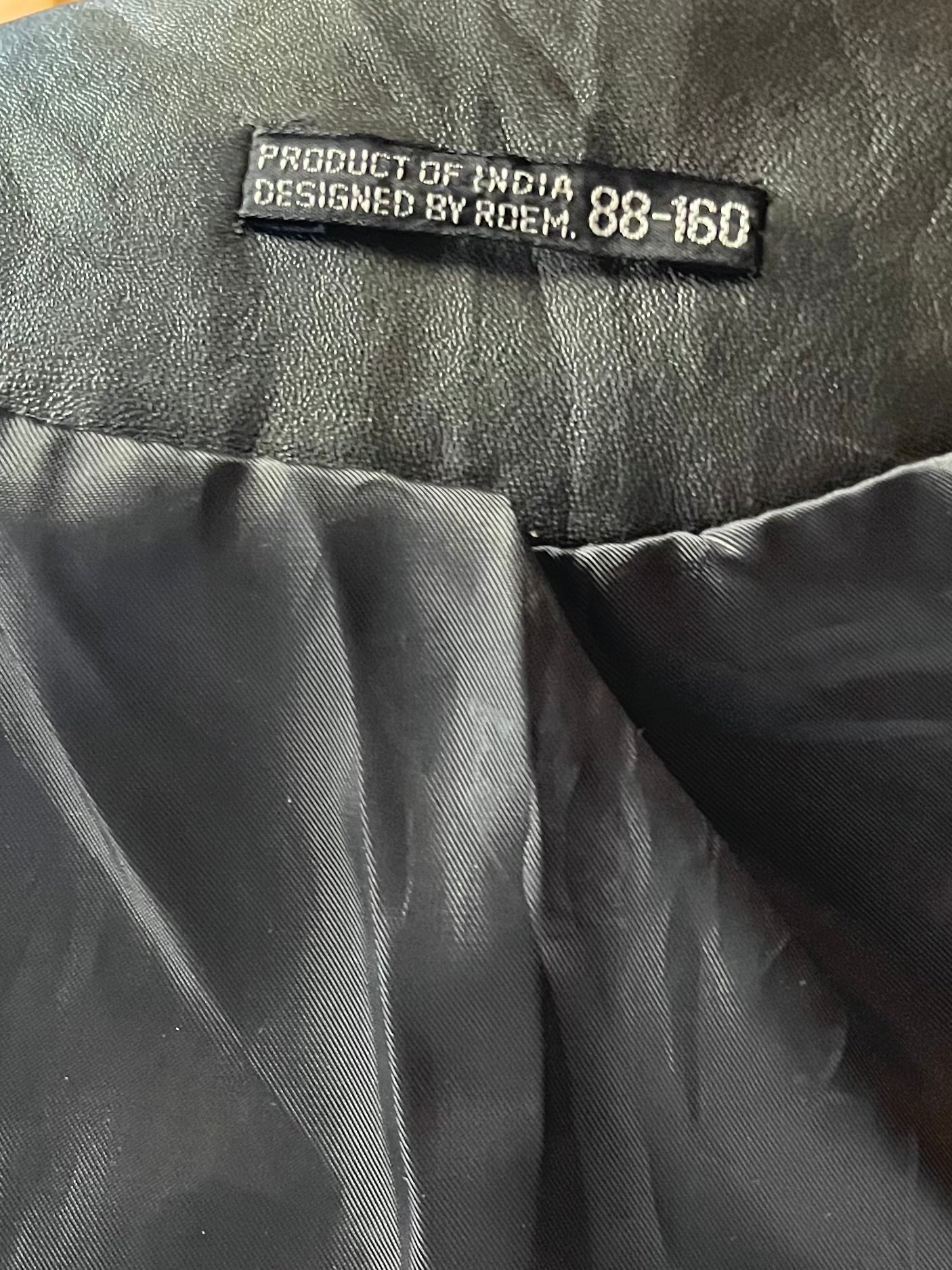 90s Vintage Black Genuine Leather Minimalist Grunge Vest / Medium