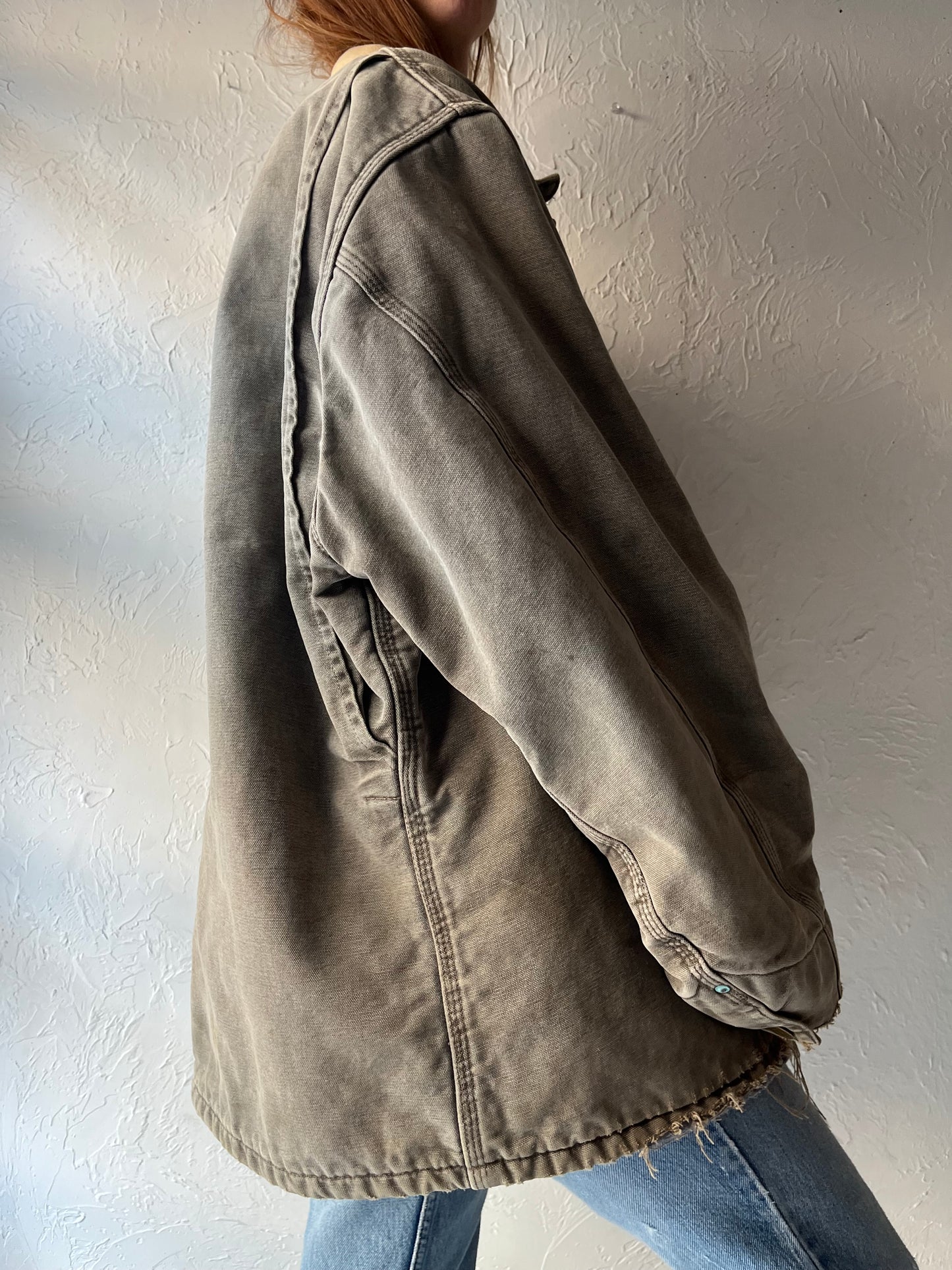 90s 'Carhartt' Made With Pride Thrashed Workwear Jacket / 2XL