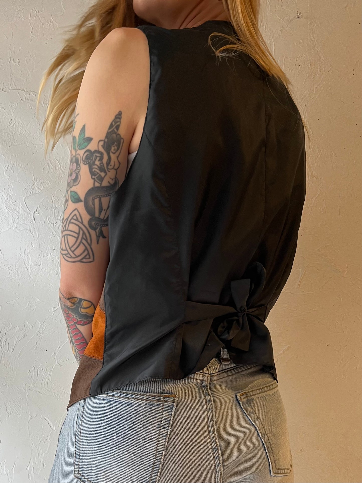 70s ‘Bagatelle’ Suede Quilted Vest / Medium