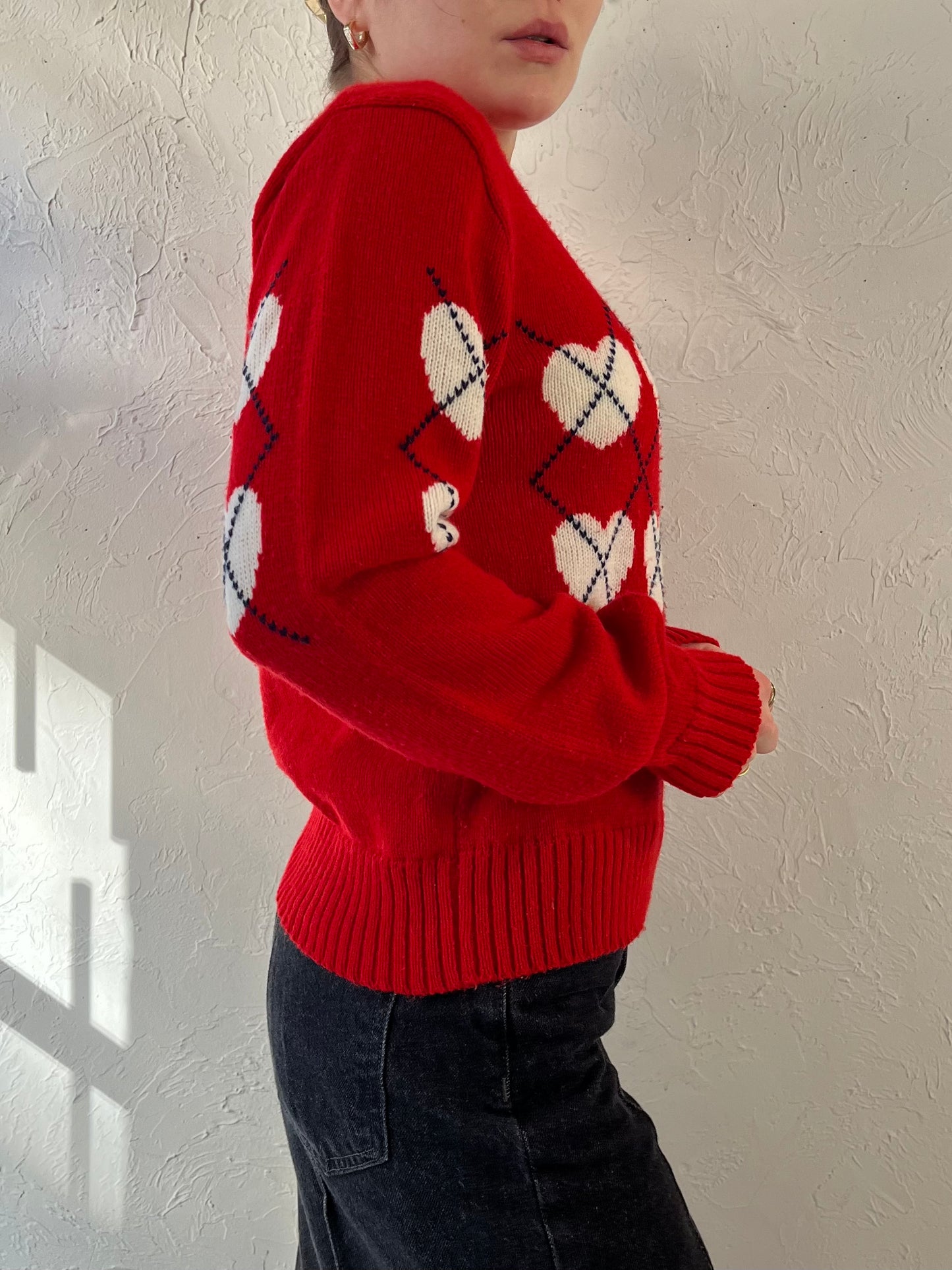 Vintage 'Out Of The Blue' Red Heart Sweater / Large