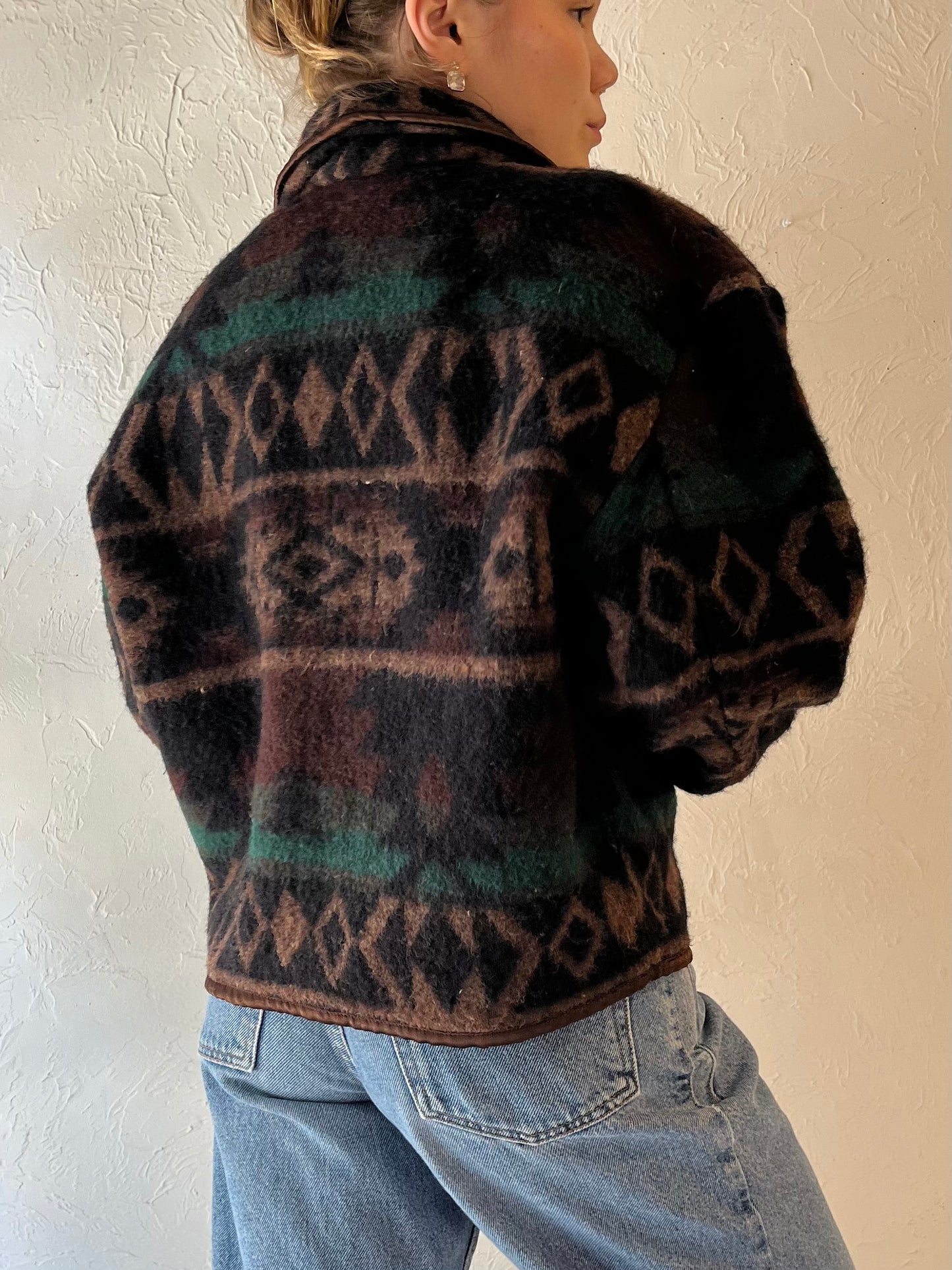 90s 'Christopher & Banks' Wool Blend Felt Jacket / Medium