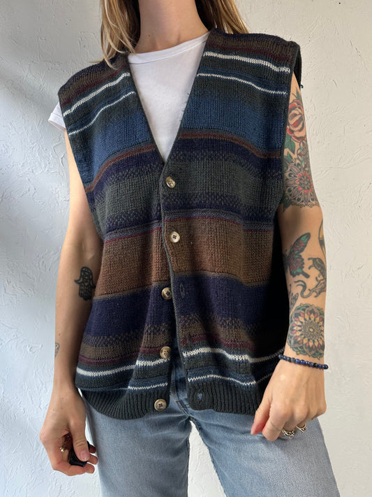 90s ‘Fine Line’ Sweater Vest / Medium