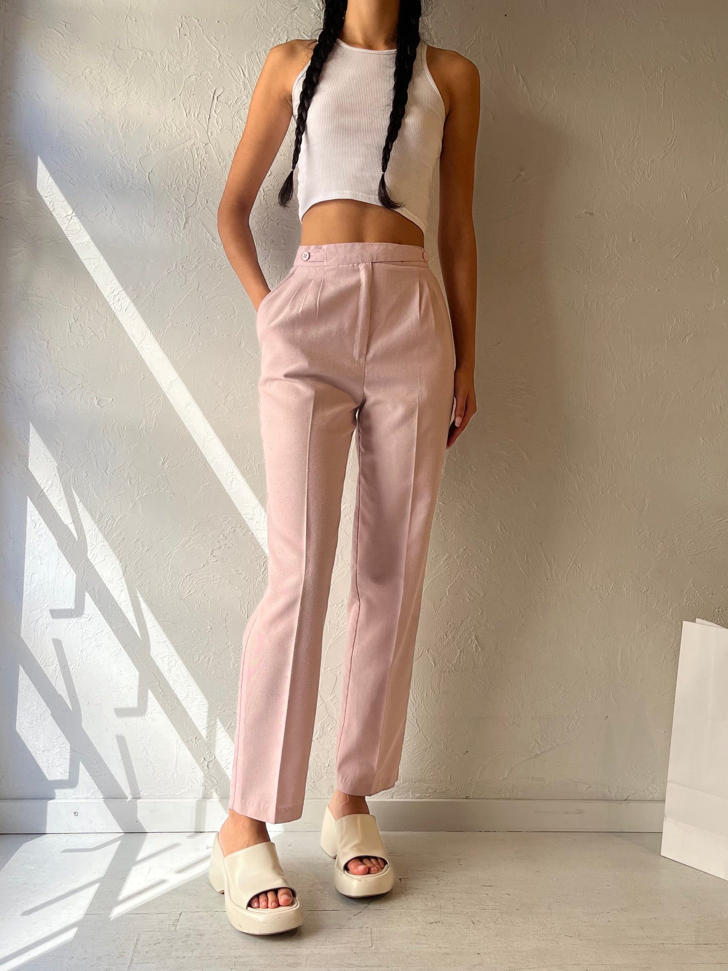 90s 'Counterpart' Pale Pink Trousers / Small