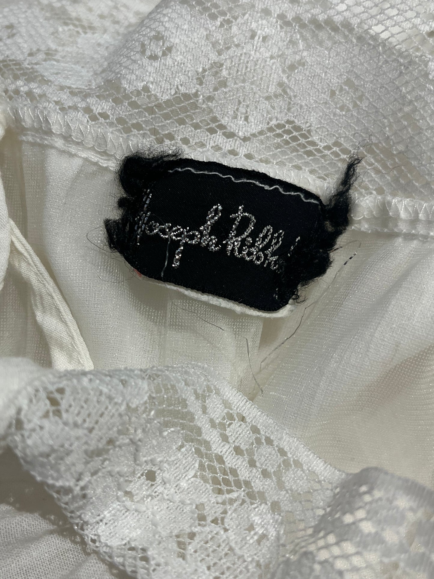 70s 'Joseph Ribkoff' White Tiered Midi Dress / Union Made / Small