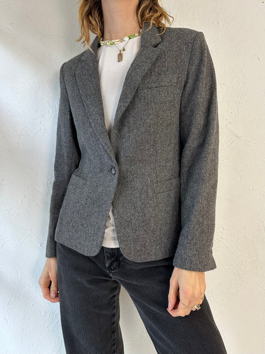 80s 'Chaus' Gray Blazer Jacket / Small
