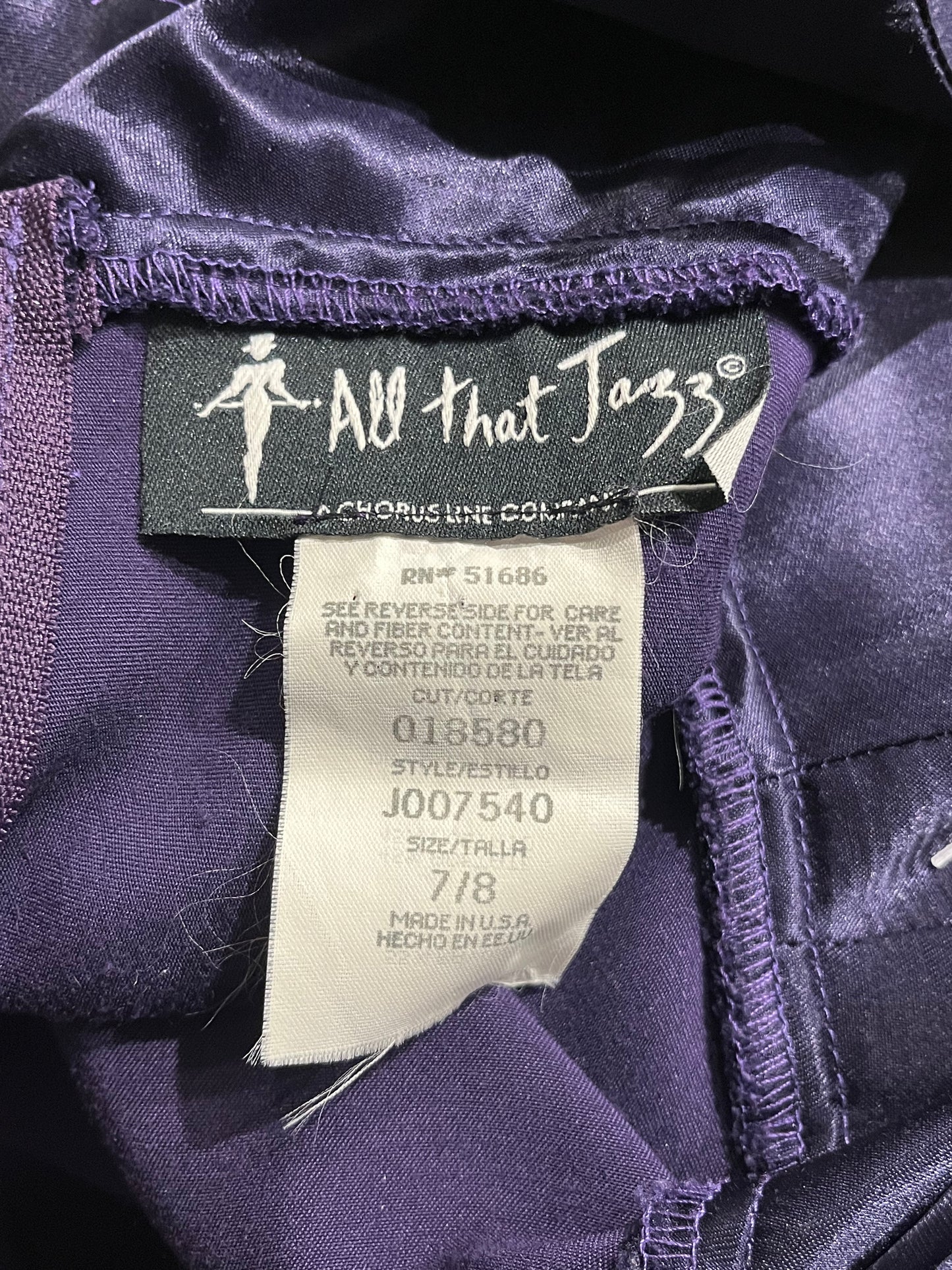 90s 'All That Jazz' Purple Silky dress / Small - Medium