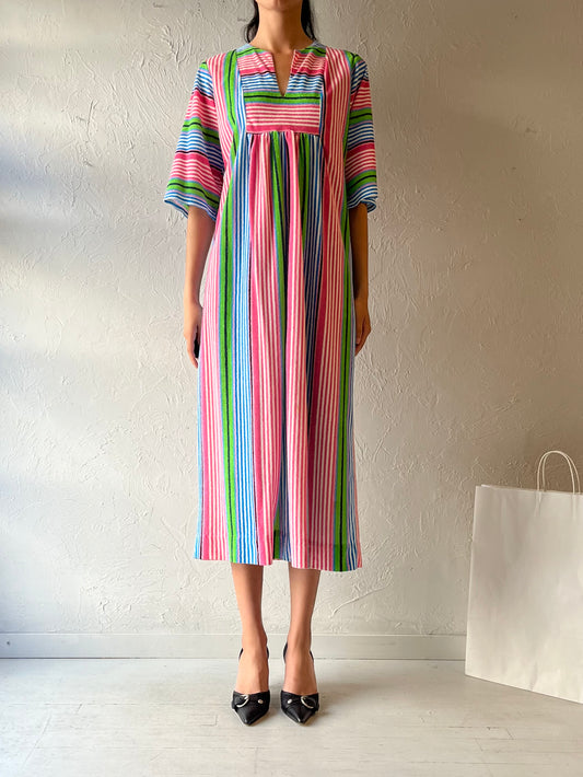Vintage Striped Terri Towel Dress / Small