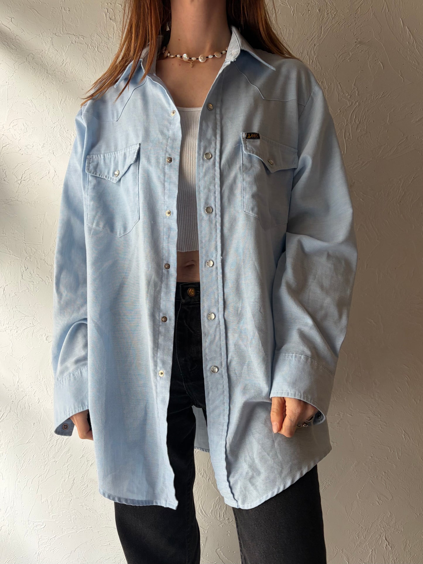 70s 'Lee' Vintage Western Pearl Snap Shirt / XL
