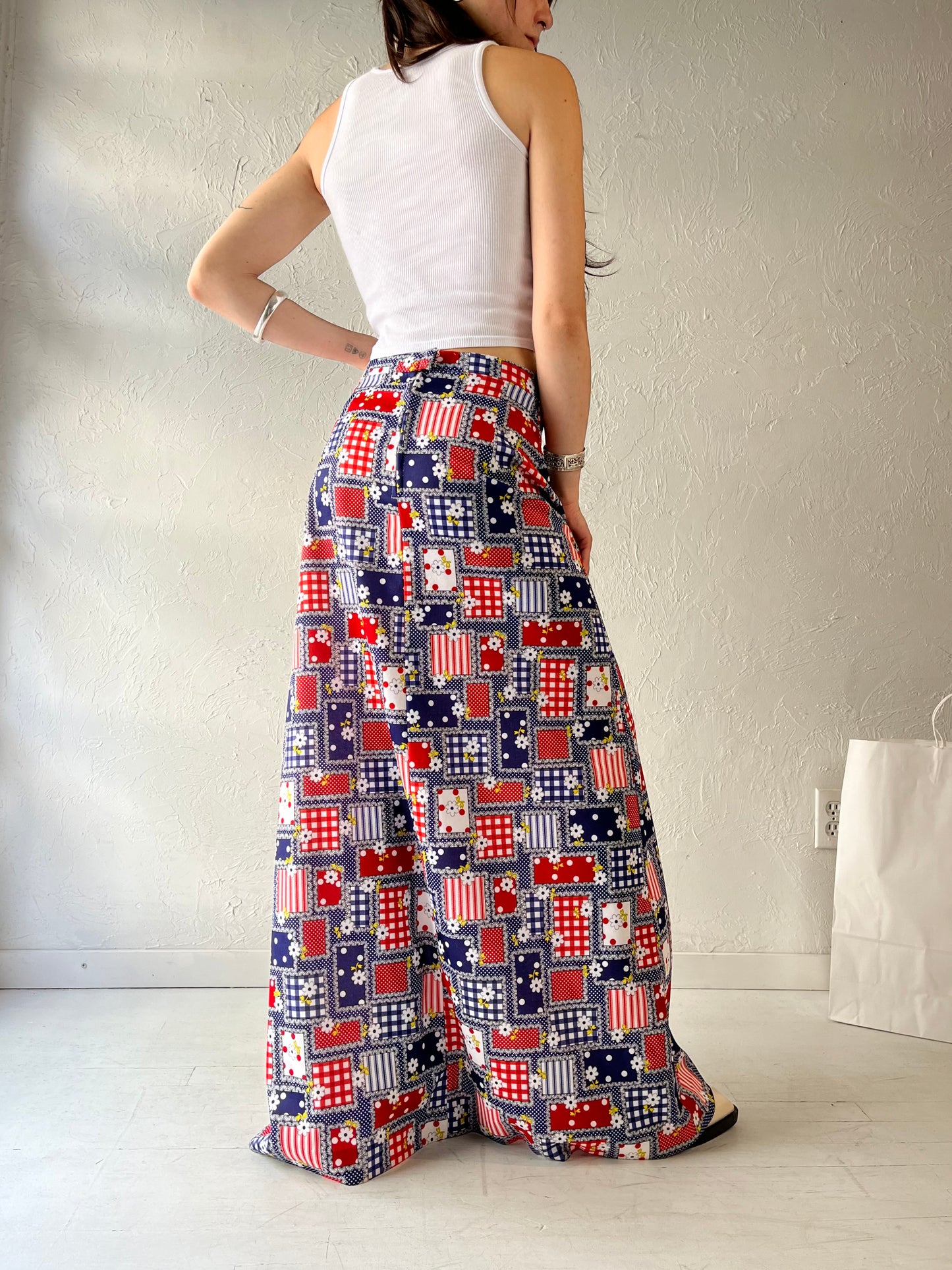 70s Handmade Maxi Skirt / Small