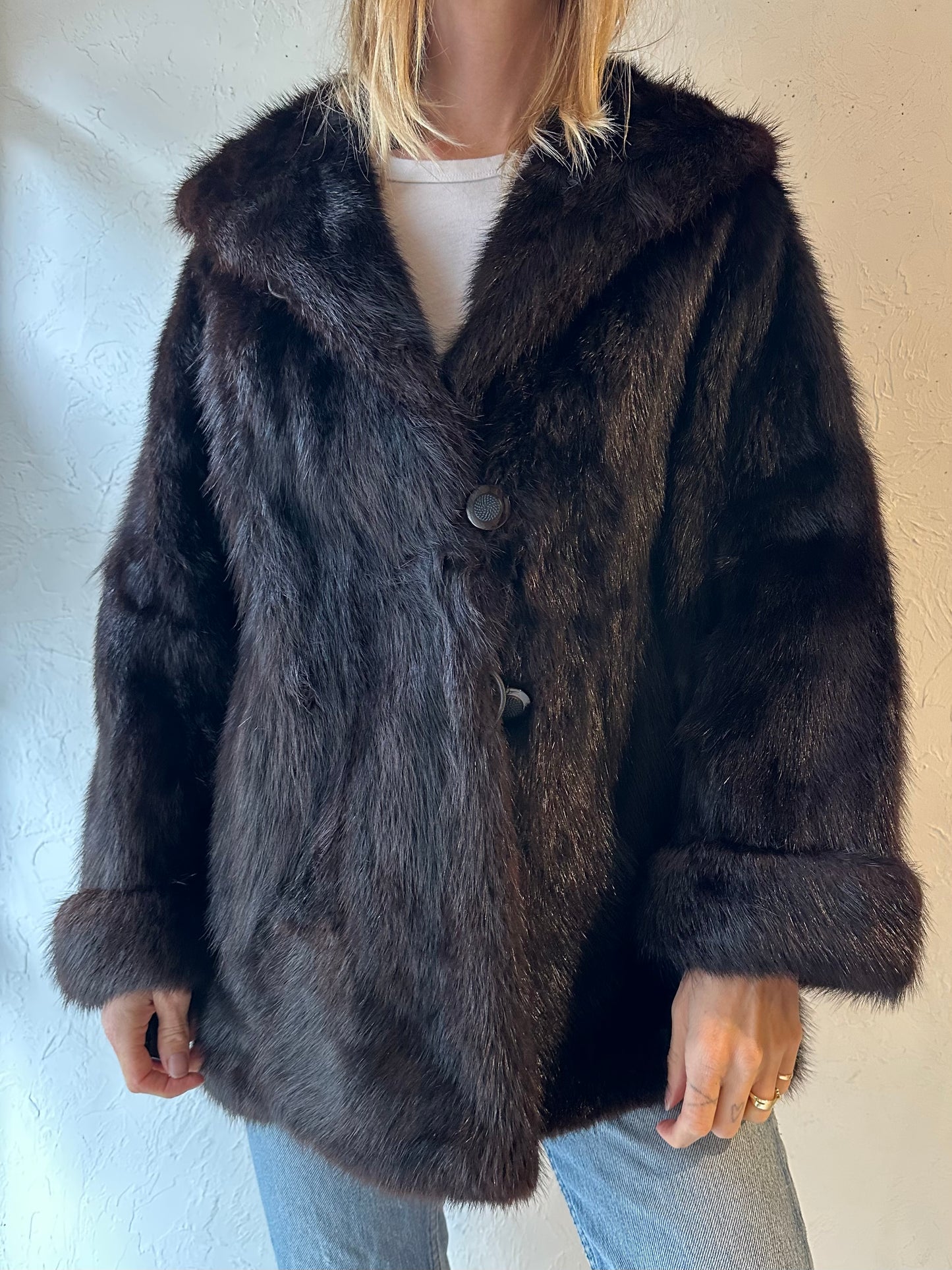 80s 'American Fur Limited' Authentic Fur Jacket / Medium