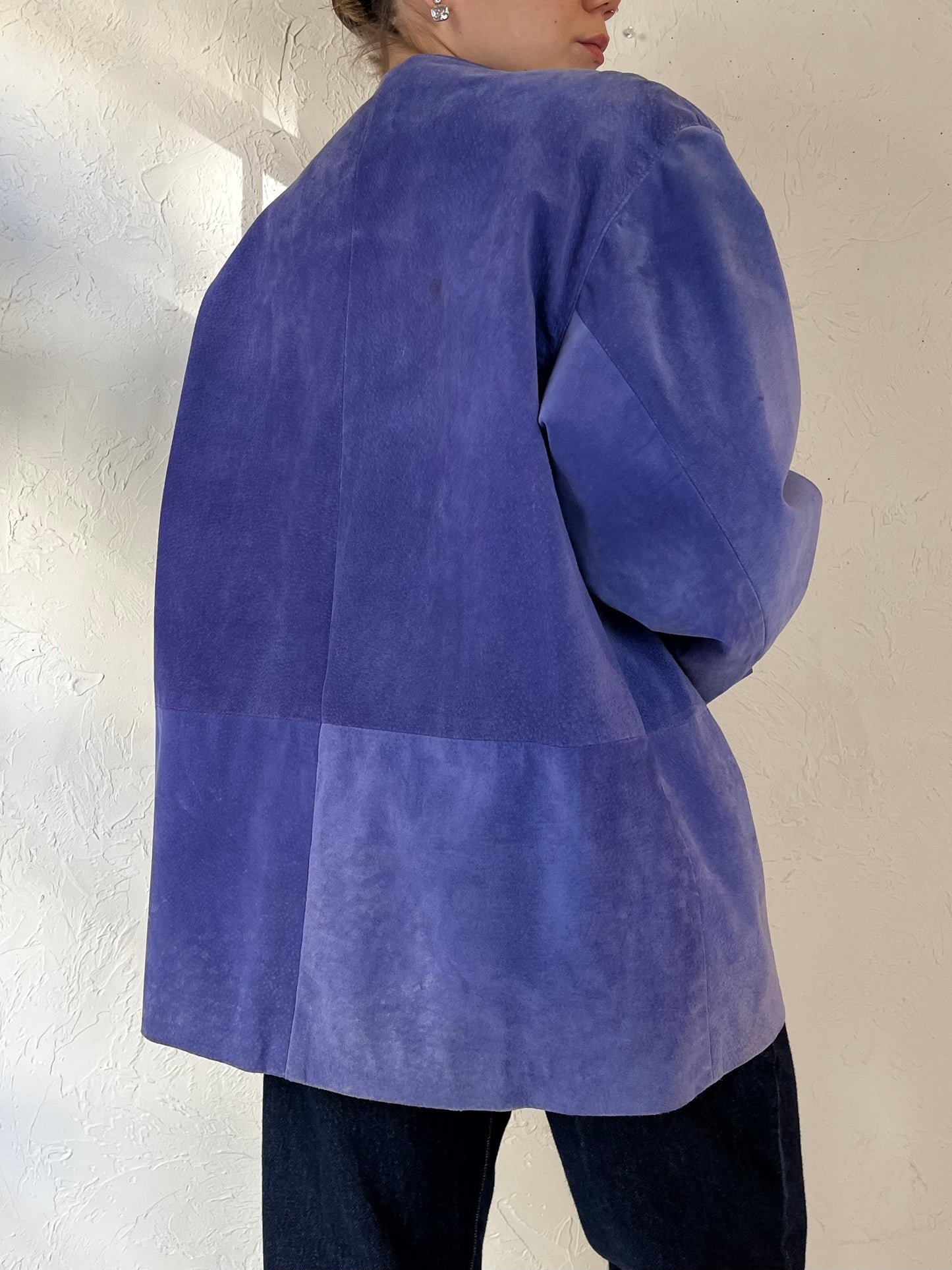 90s ‘Danier’ Purple Suede Jacket / Medium