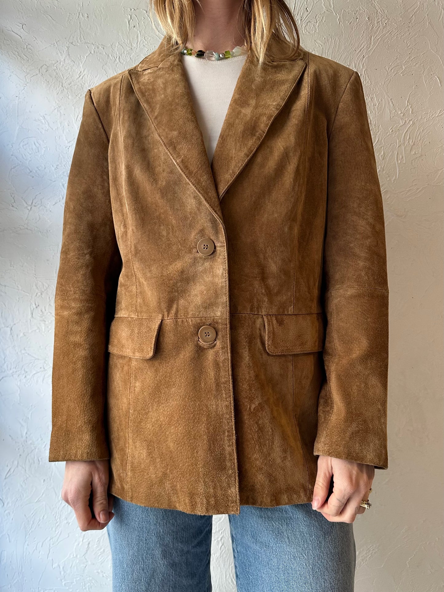 Y2K ‘AR’ Brown Suede Leather Jacket / Medium