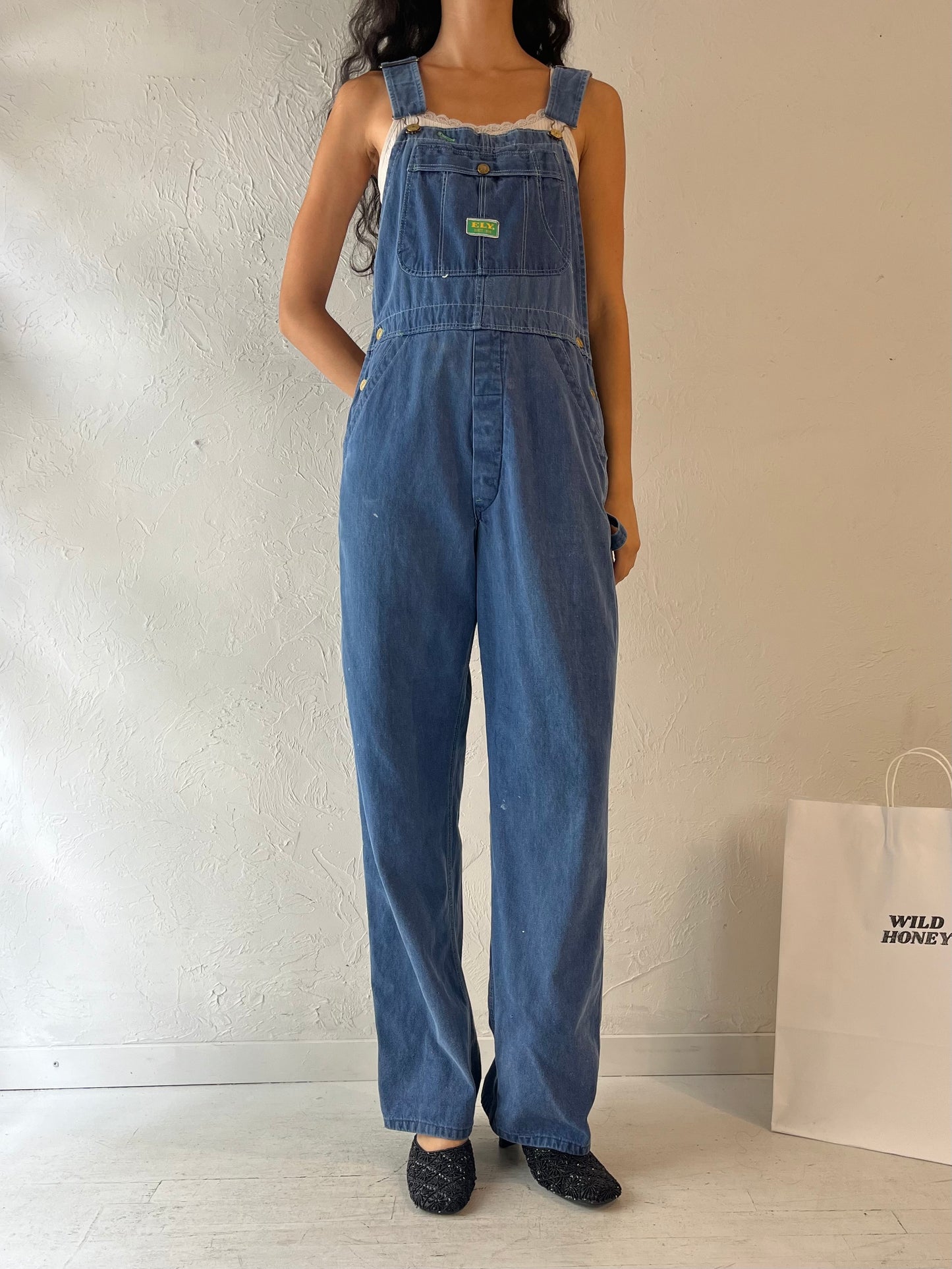 90s 'Fly' Denim Overalls / Small - Medium