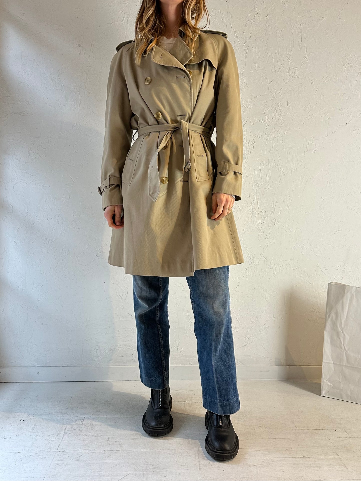 Vintage ‘Burberry’s’ Beige Half Trench Coat / Small