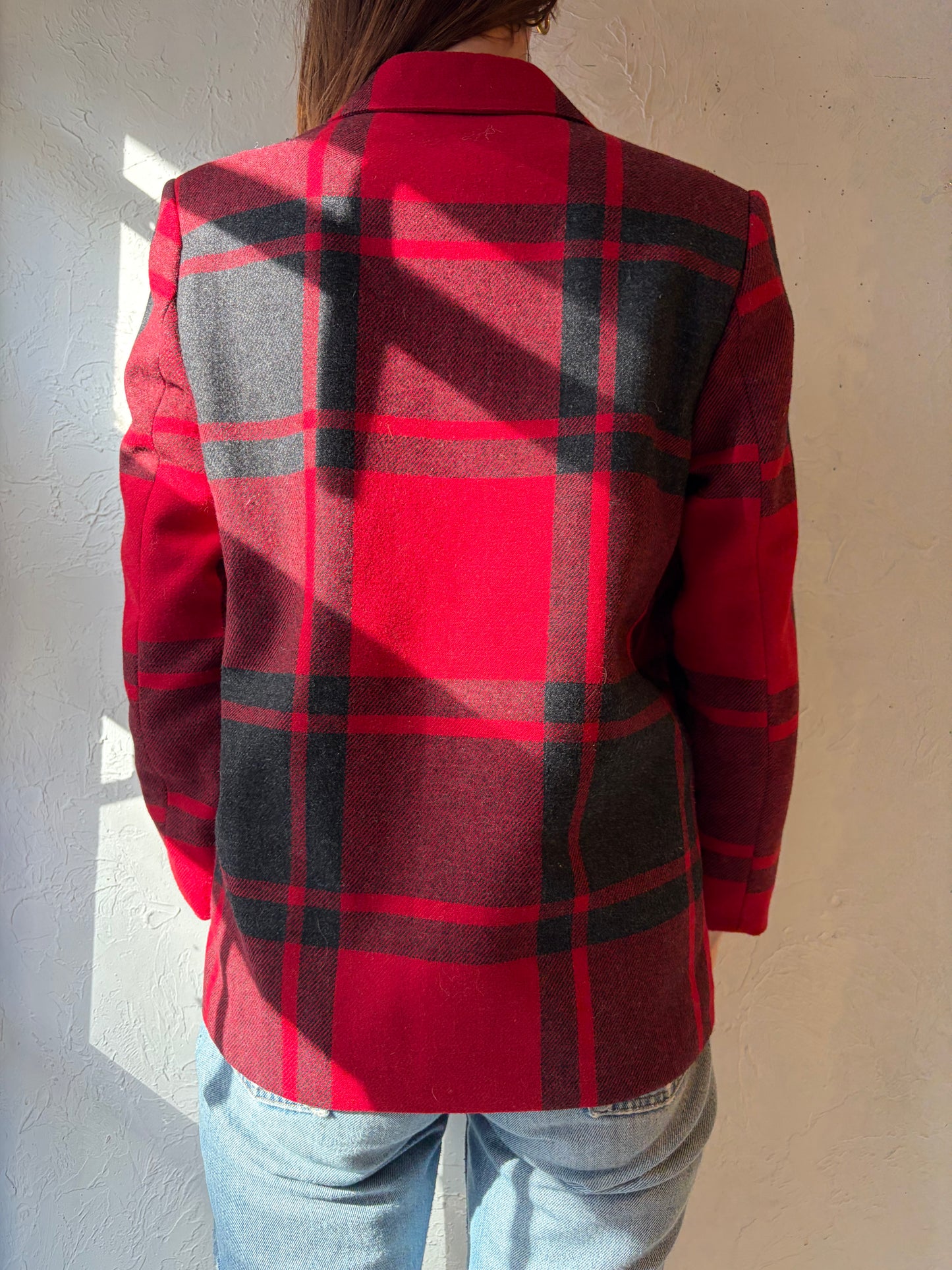 80s 'Brian David' Red Blazer Jacket / Medium