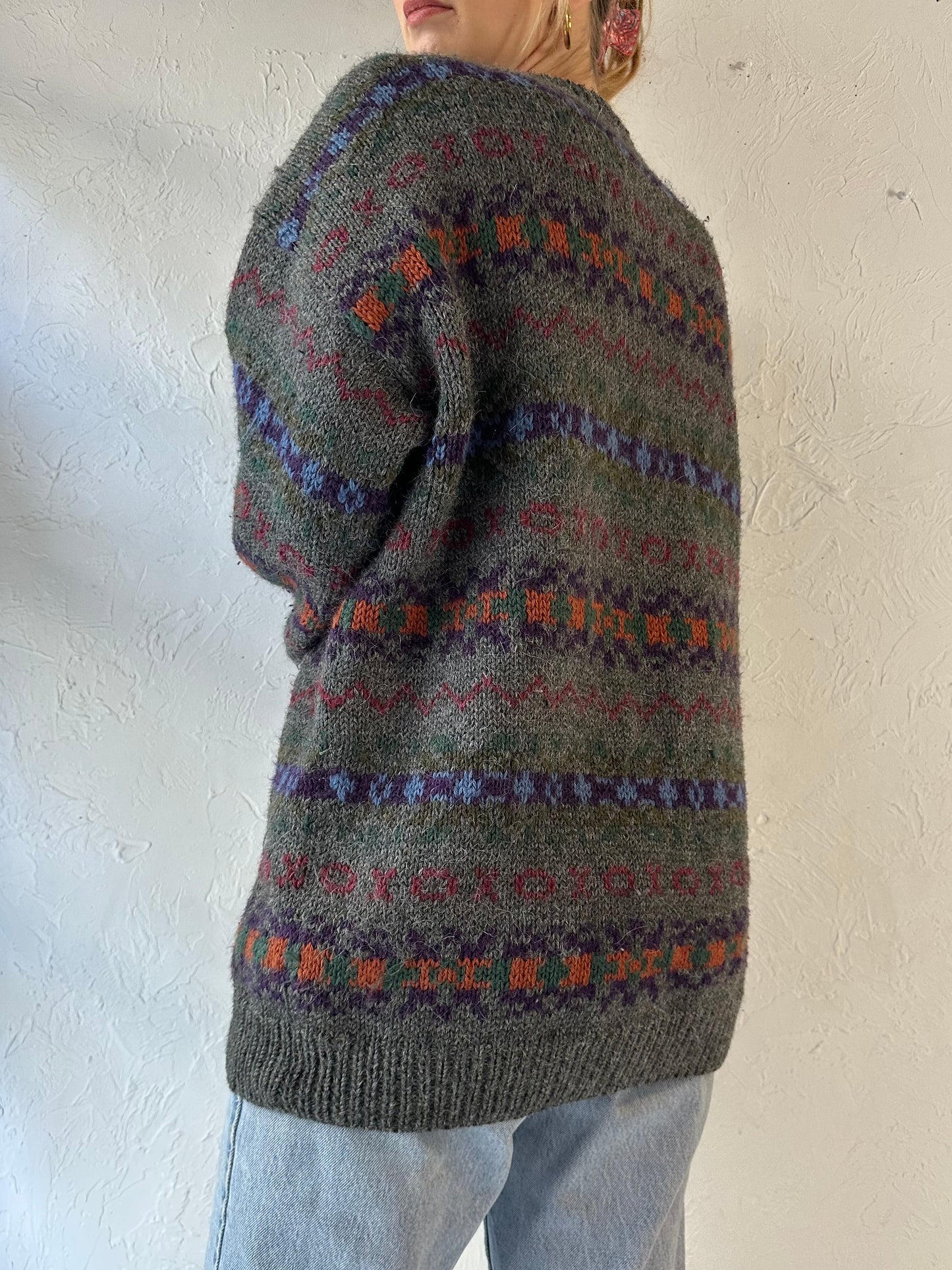 Vintage 'Inca' Alpaca Knit Pullover Sweater / XL