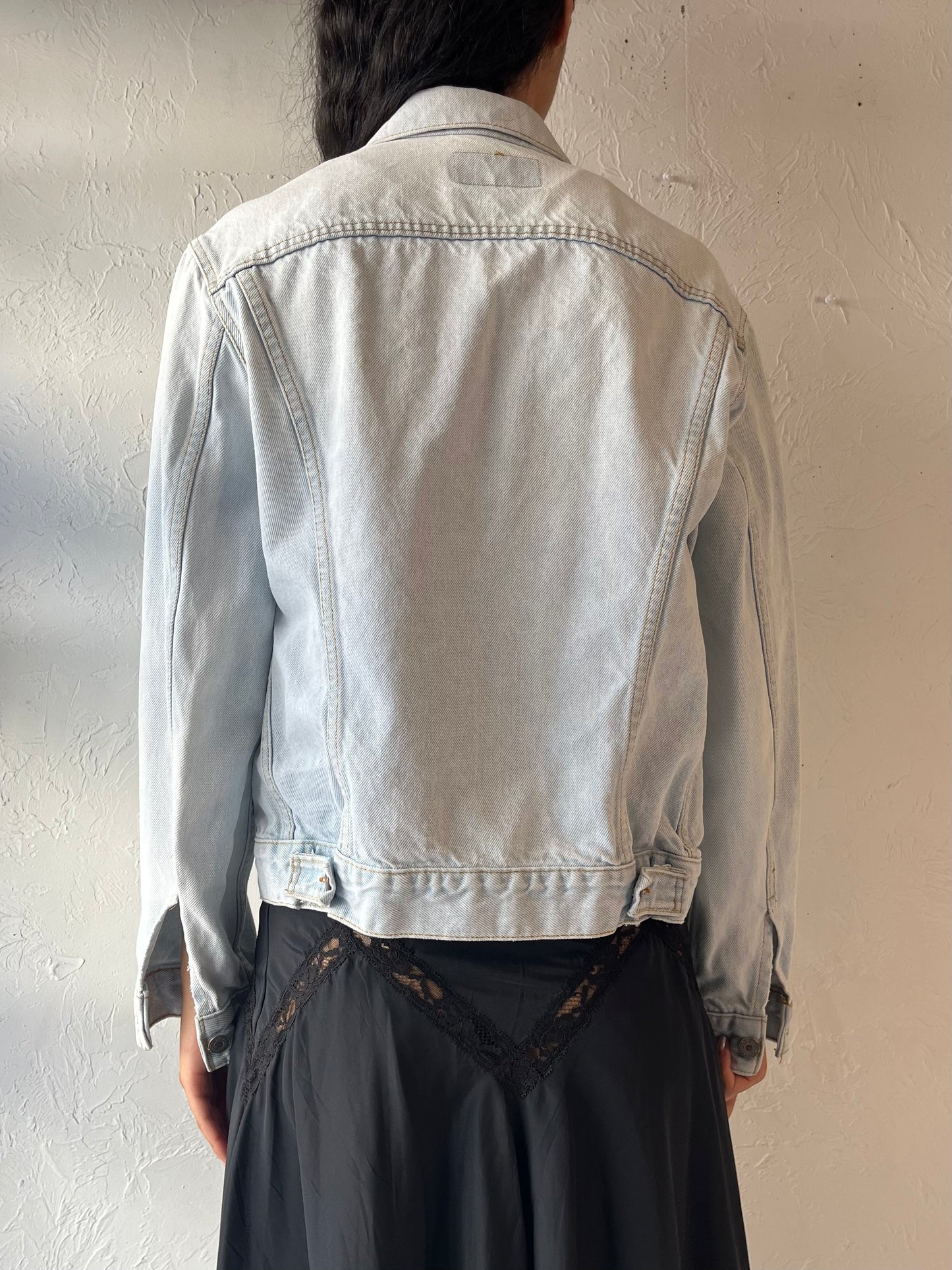 90s 'Levis' Light Wash Denim Jacket / Made in USA / Small