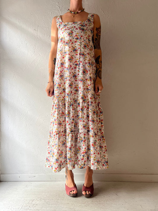 70s 'ImageRie' Floral Maxi Dress / Small