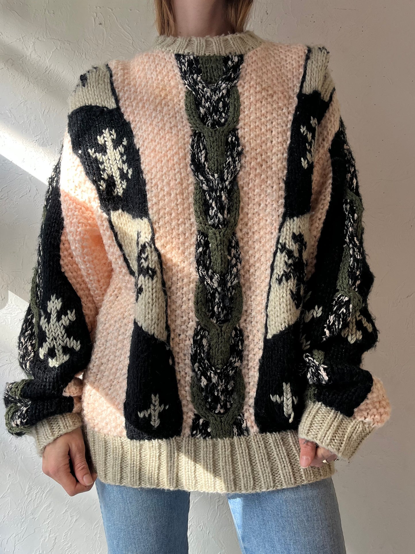 90s Oversized Pullover Sweater / Medium