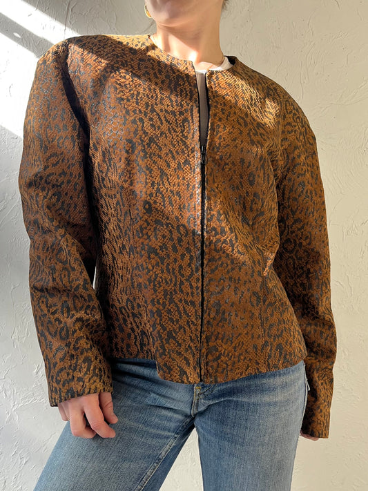 90s ‘Danier’ Snakeskin Leather Jacket / Medium